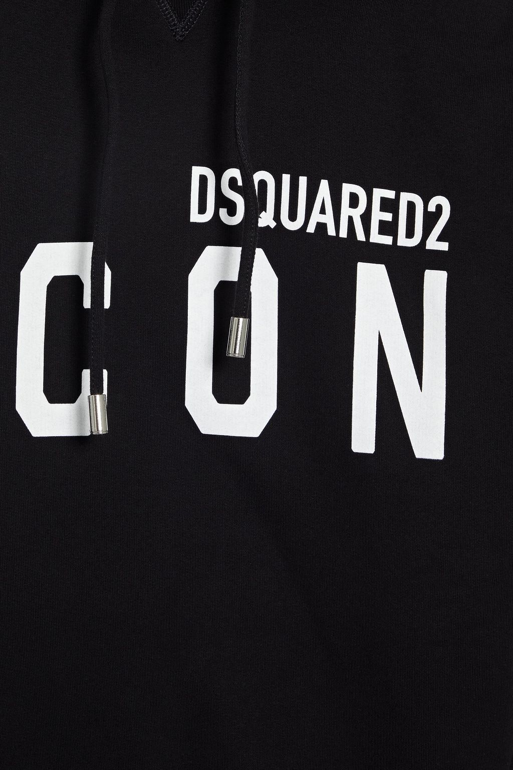 DSQUARED2 Printed cotton-fleece hoodie