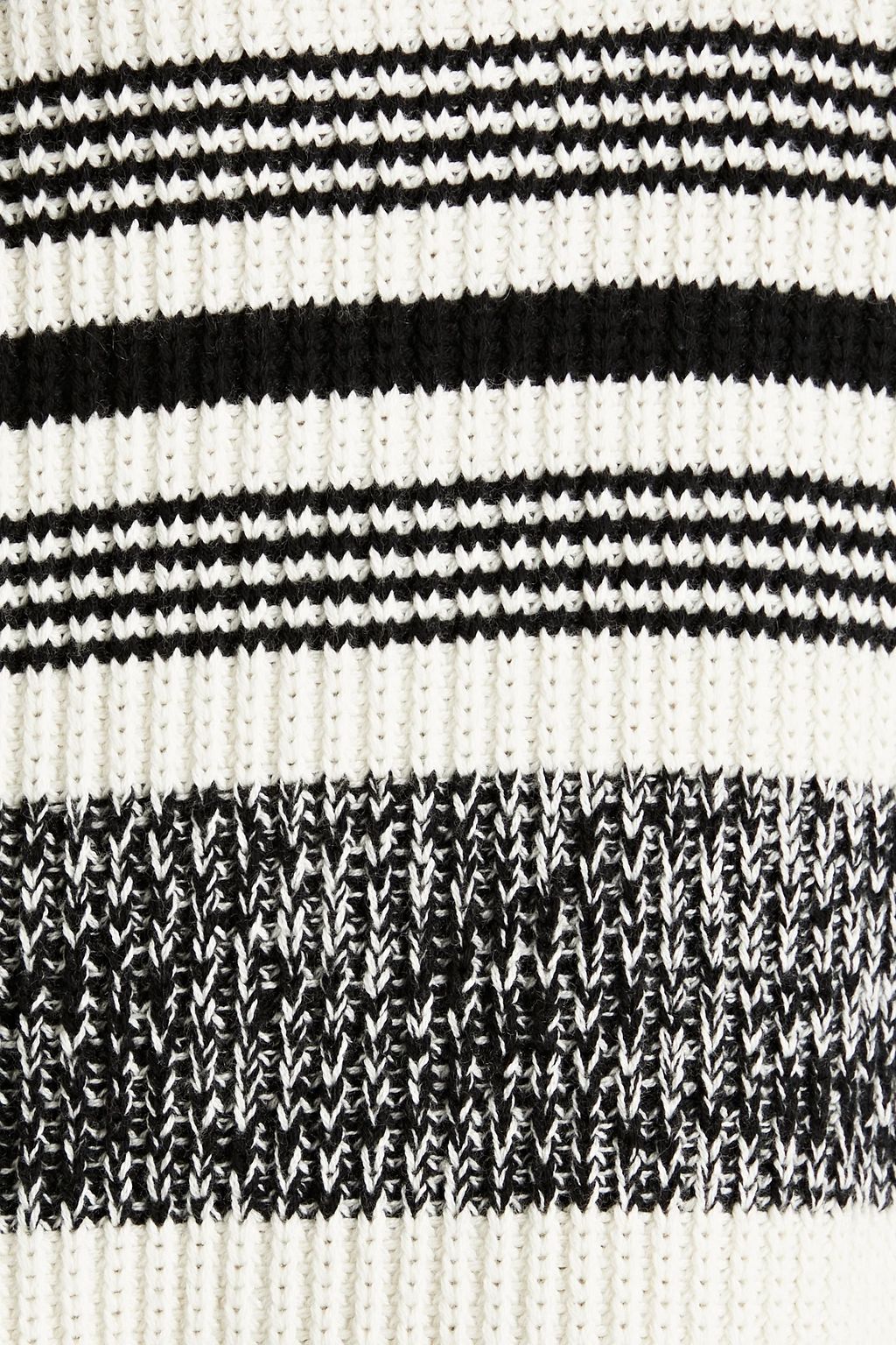 PROENZA SCHOULER Striped crochet-knit cotton and cashmere-blend sweater