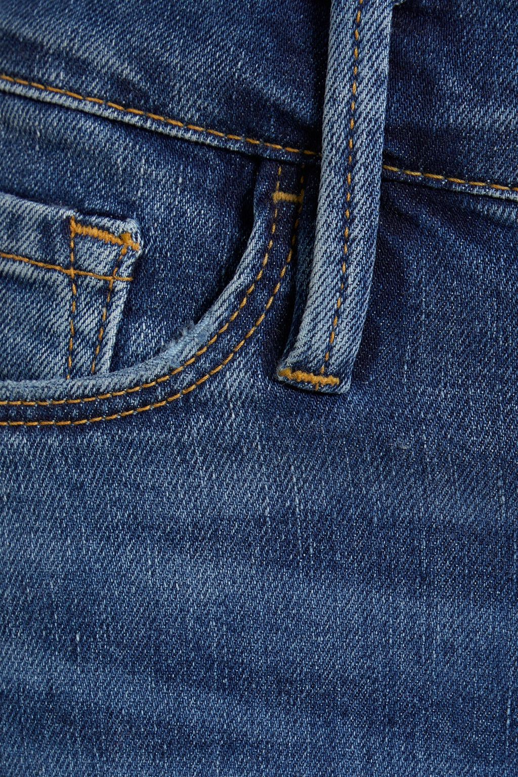 FRAME Le Sylvie cropped distressed mid-rise straight-leg jeans