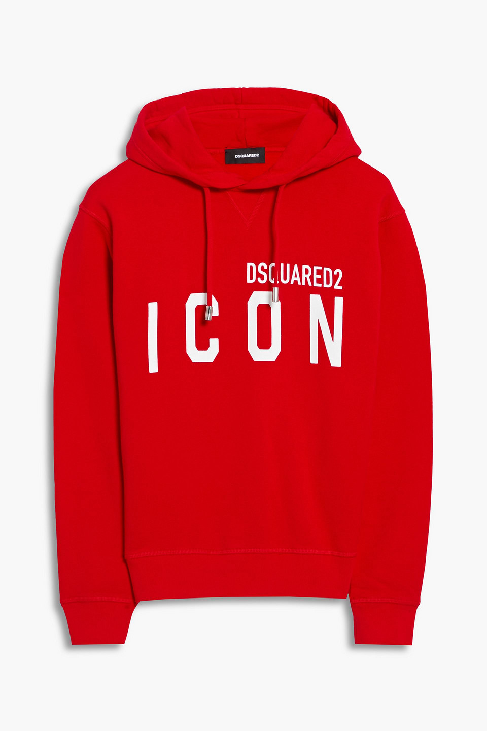 DSQUARED2 PRINTED COTTON-FLEECE HOODIE