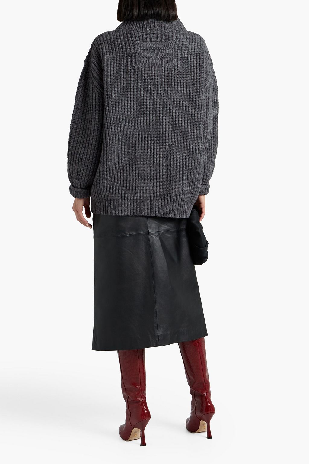 FRAME Ribbed merino wool turtleneck sweater