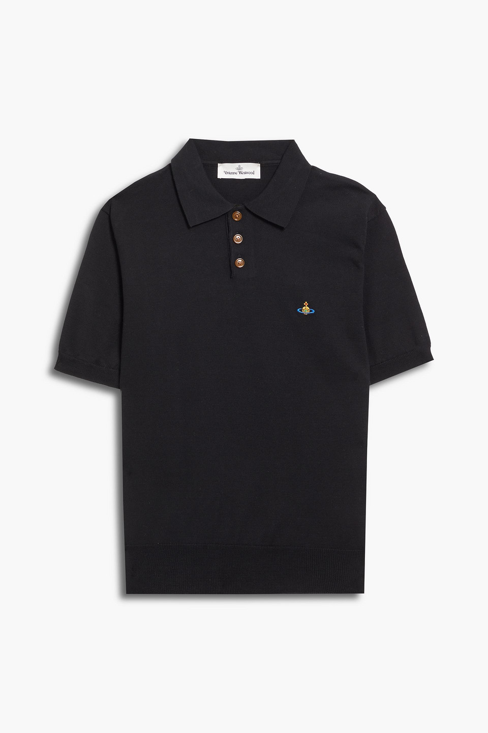 Embroidered cotton polo shirt