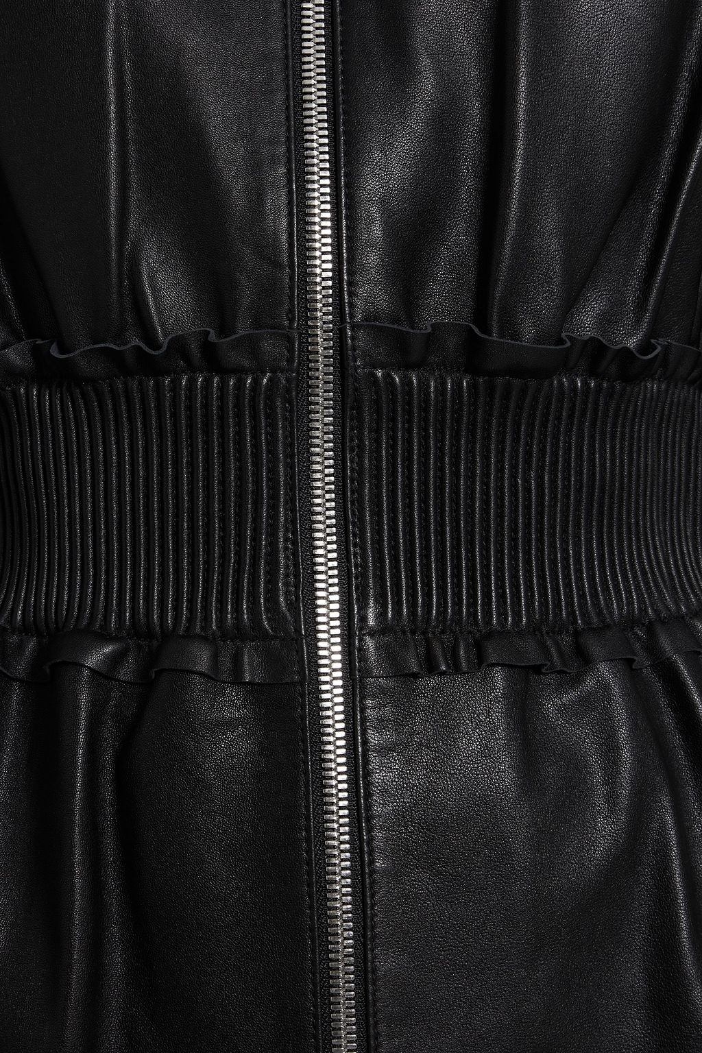 FRAME 핀턱 가죽 코트