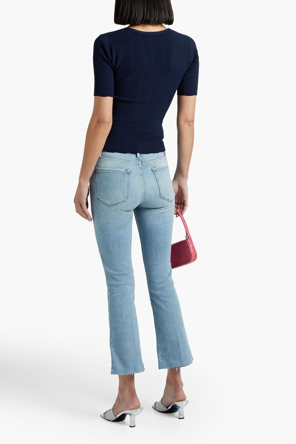 FRAME Le Crop midrise kickflare jeans THE