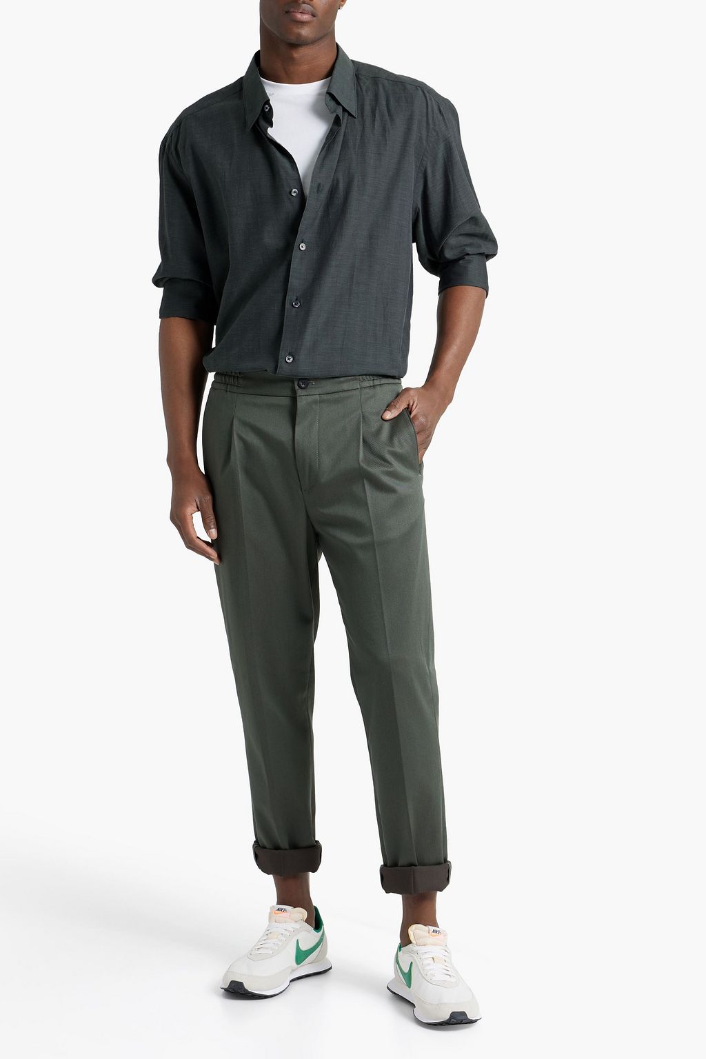 ZEGNA Mélange cotton-twill shirt