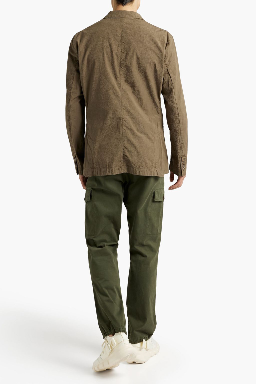 FRESCOBOL CARIOCA Cotton-blend seersucker blazer