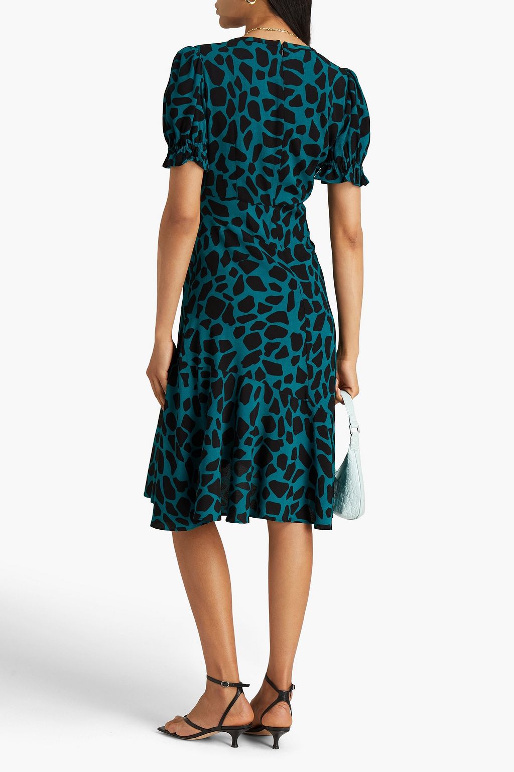 DIANE VON FURSTENBERG Alexis gathered printed crepe dress