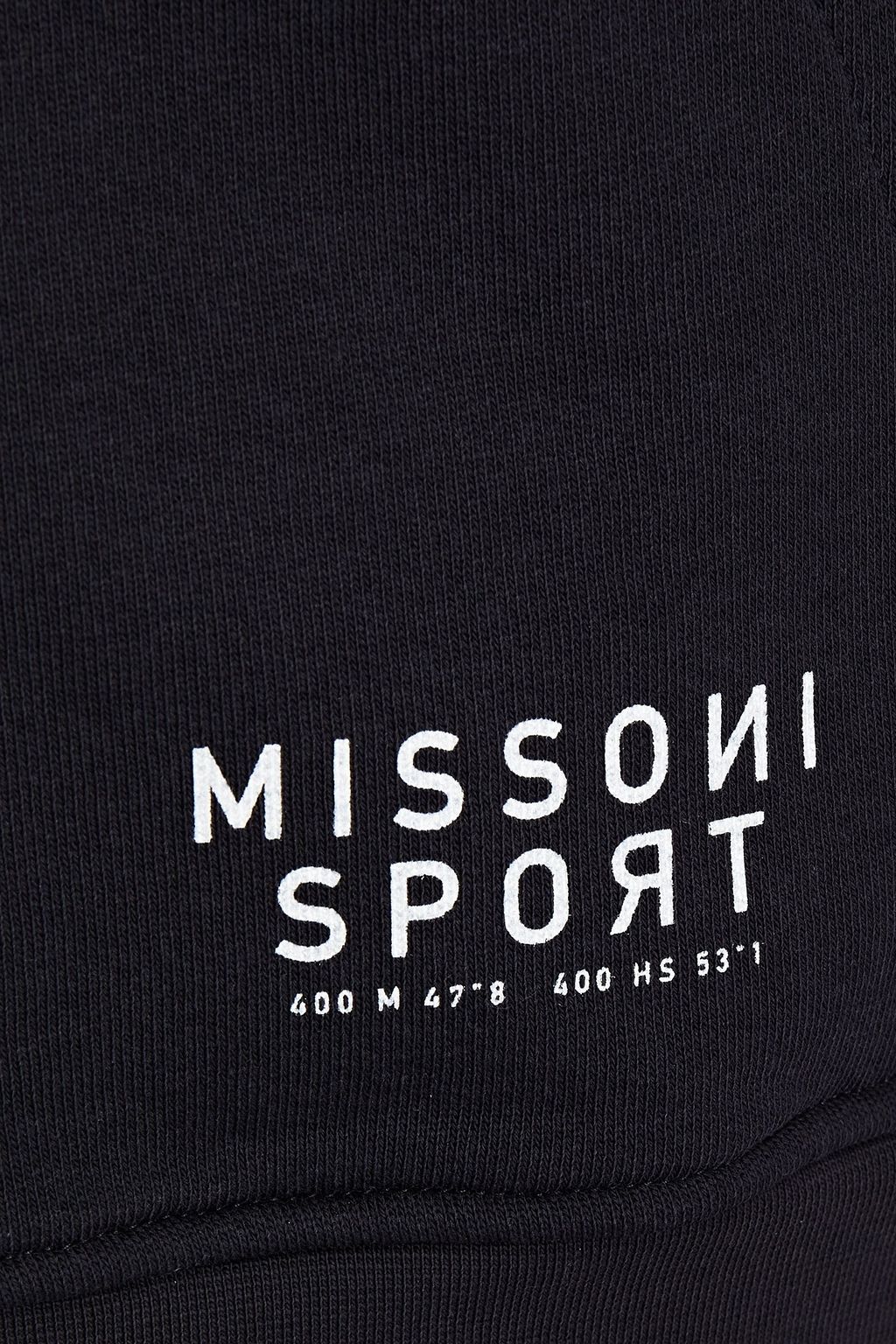 MISSONI Logo-print mélange French cotton-terry hoodie