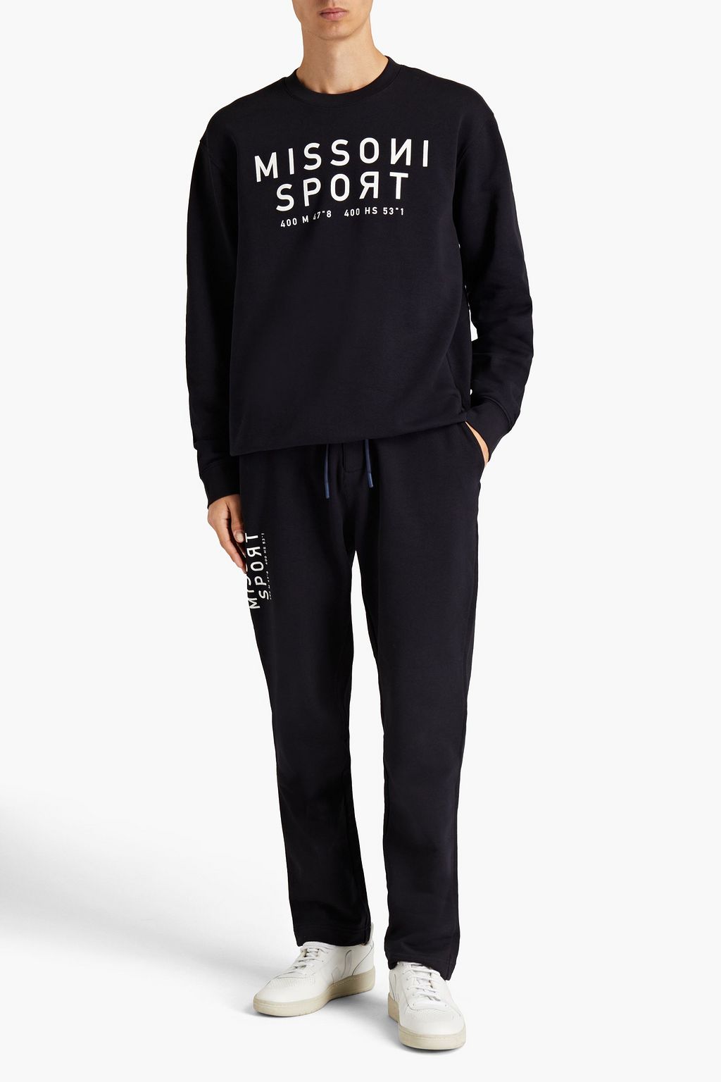 MISSONI Printed French cotton-terry sweatshirt