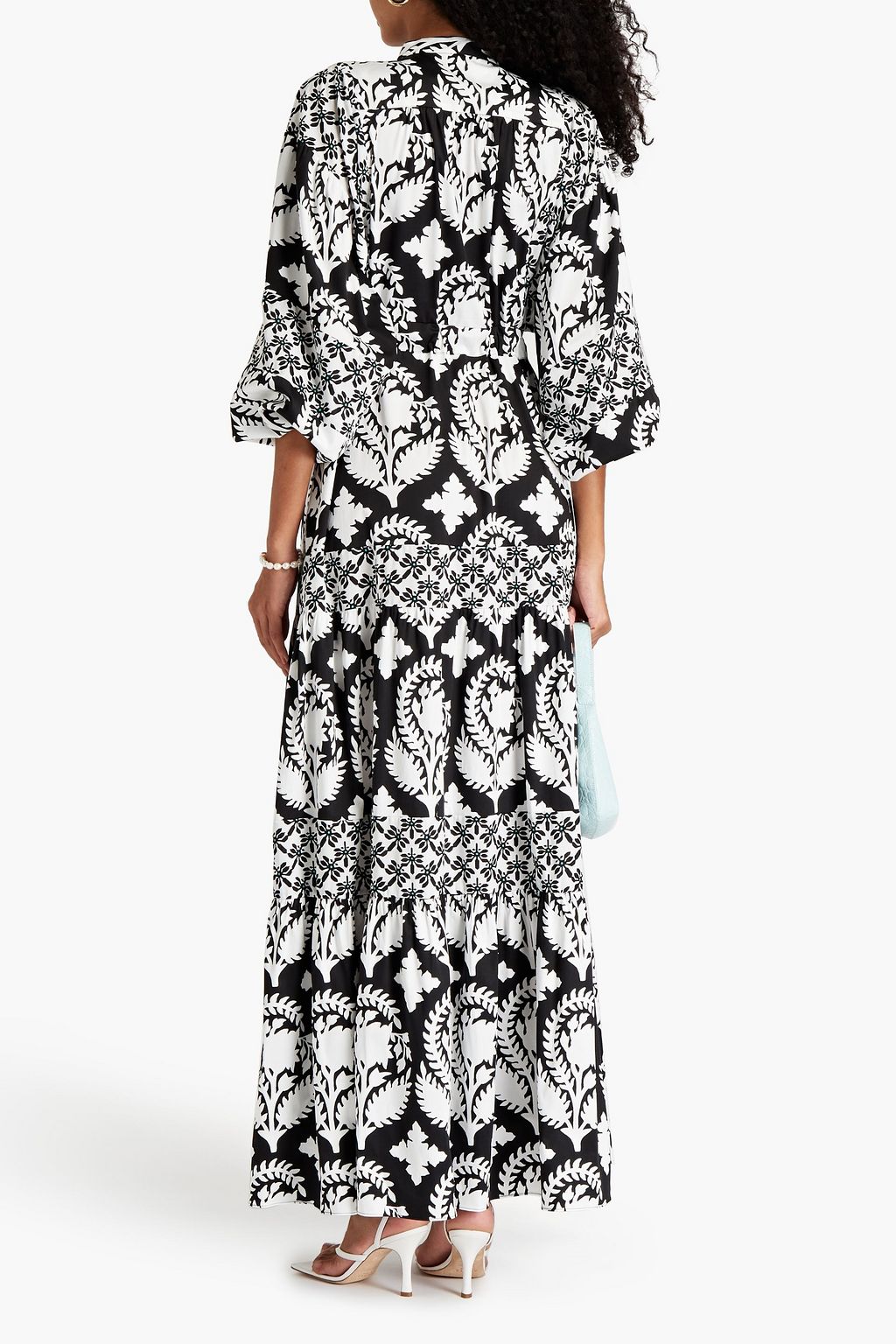 DIANE VON FURSTENBERG Tessa belted floral-print stretch-cotton maxi dress
