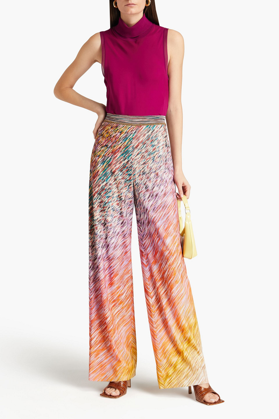 Missoni Crochet-knit Wide-leg Trousers