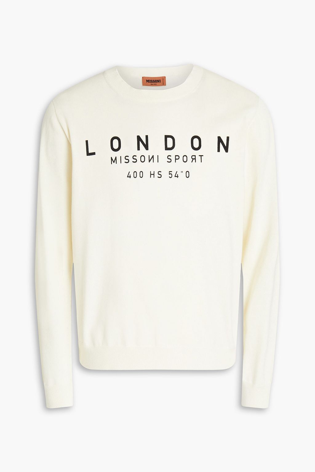 Ecru Printed cotton sweater | MISSONI 