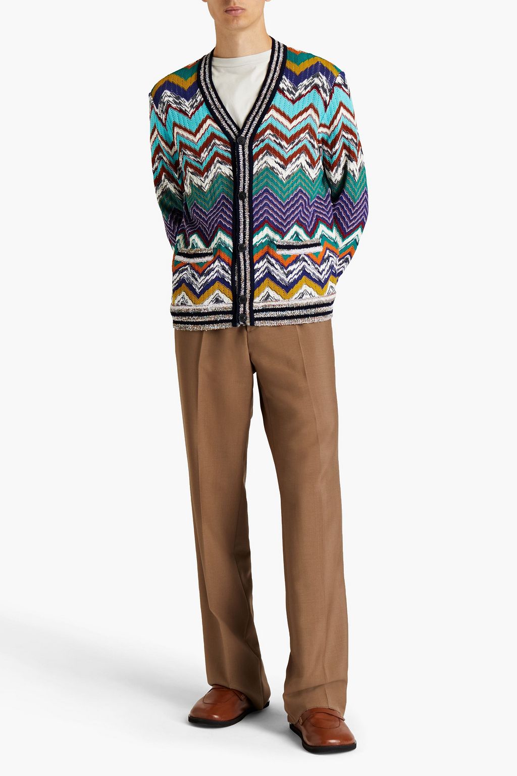 MISSONI Crochet-knit cotton-blend cardigan