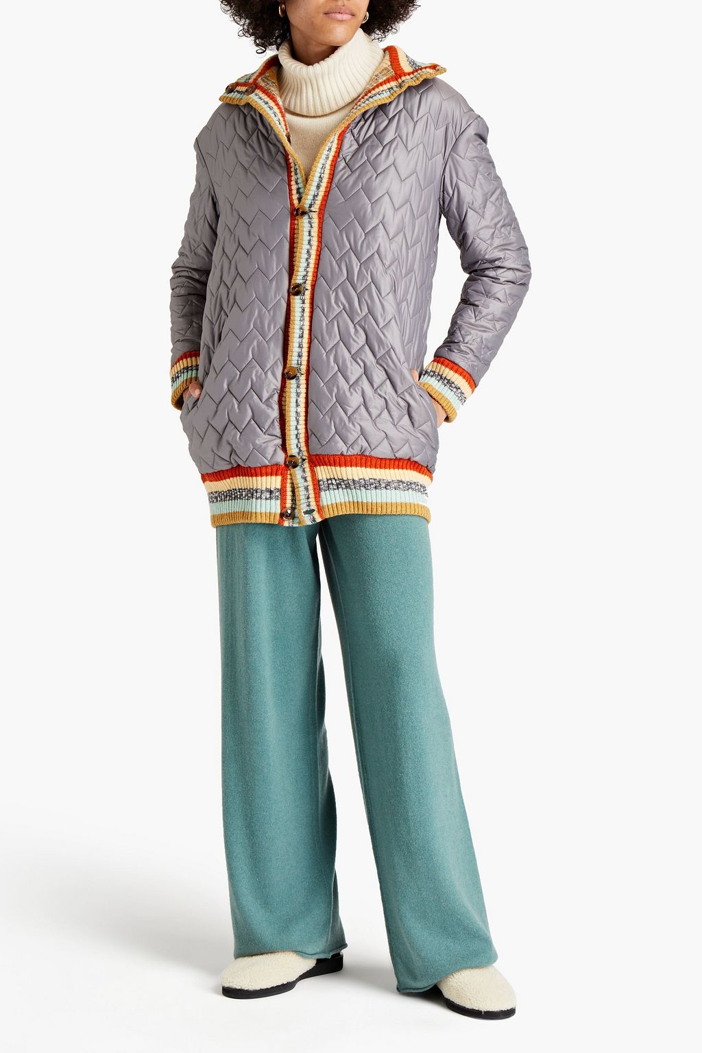 MISSONI Crochet-knit wool-blend jacket
