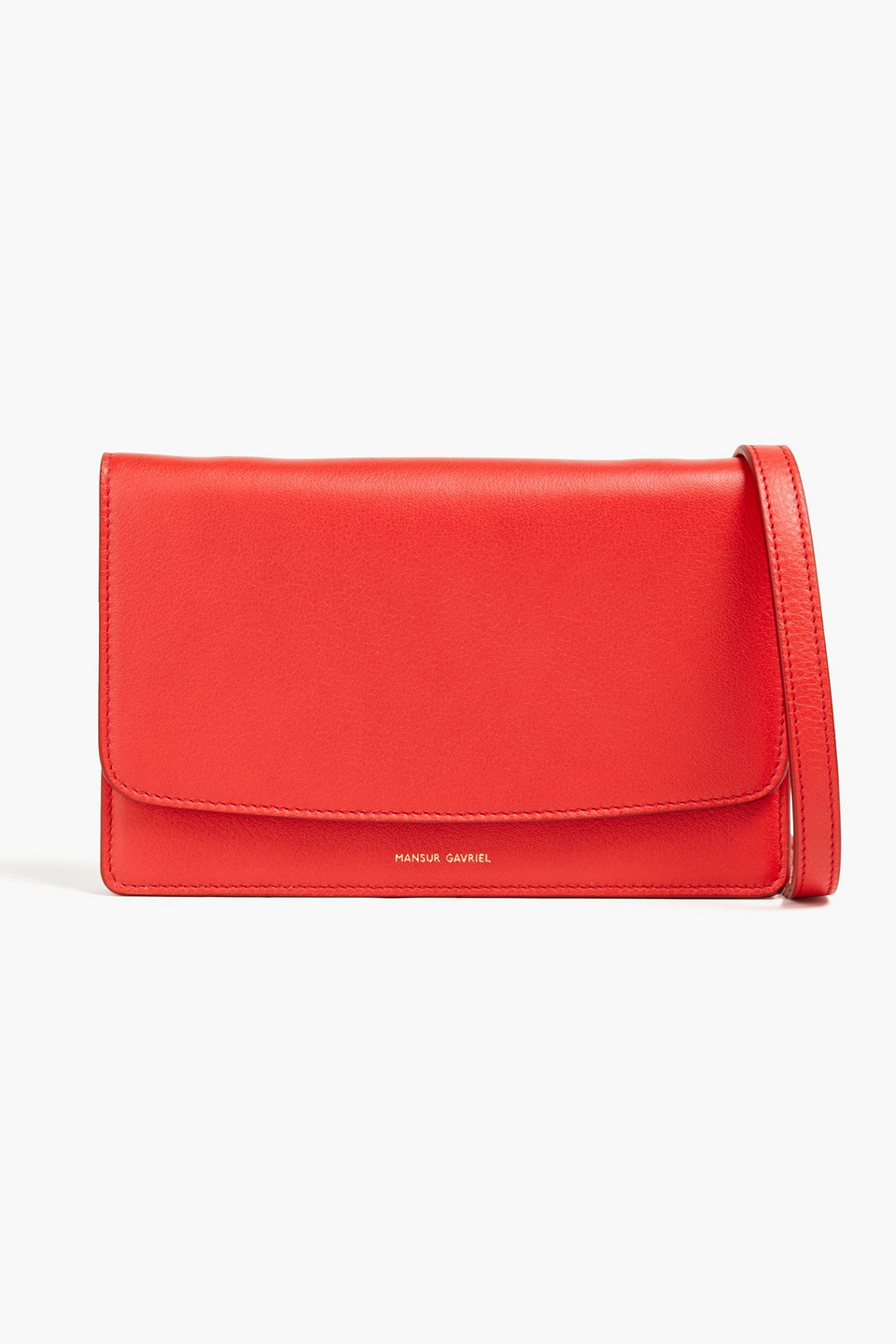 Mansur Gavriel Leather Shoulder Bag In Tomato Red