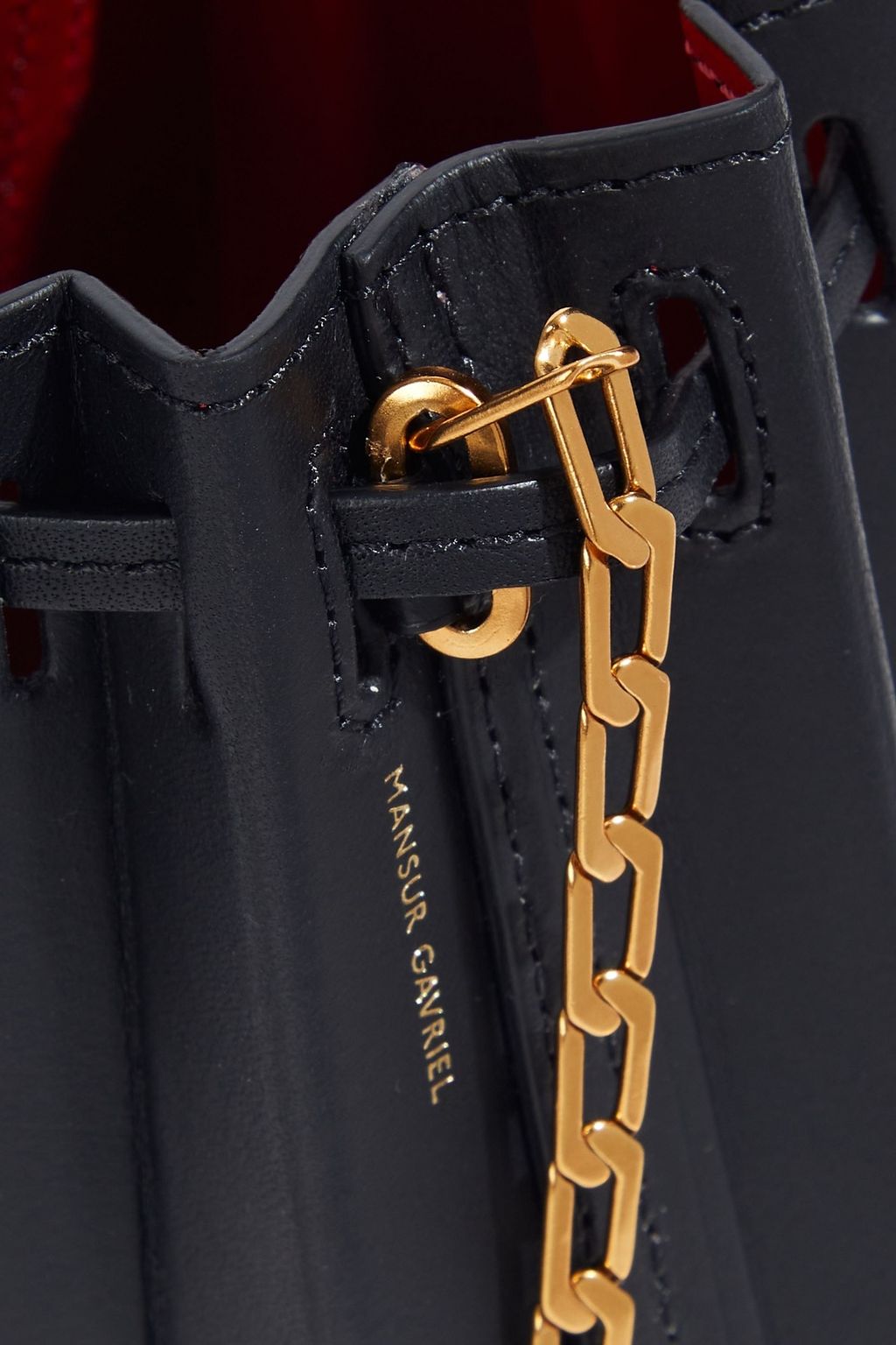 MANSUR GAVRIEL Pleated leather bucket bag