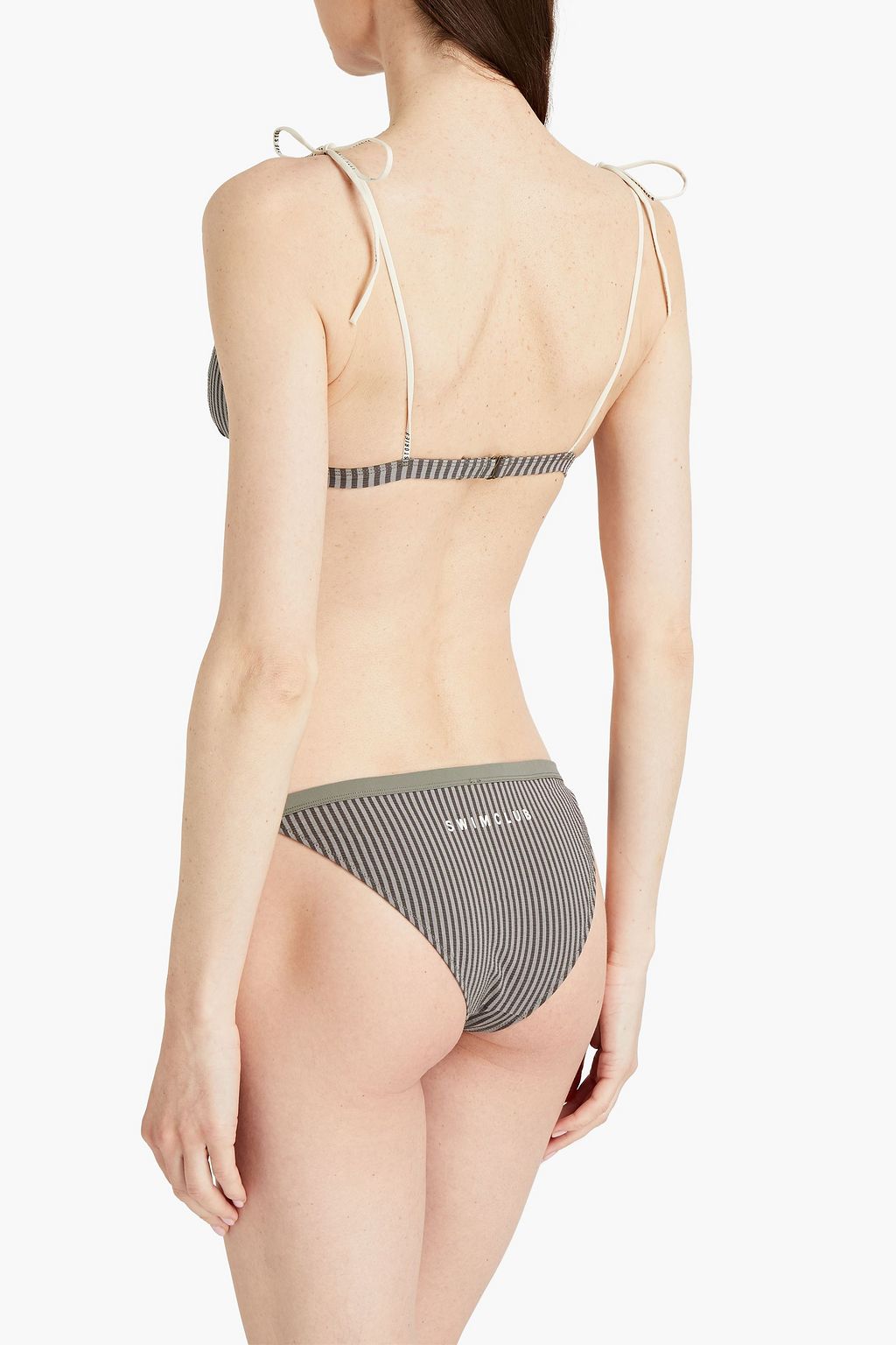 LOVE STORIES Striped triangle bikini top