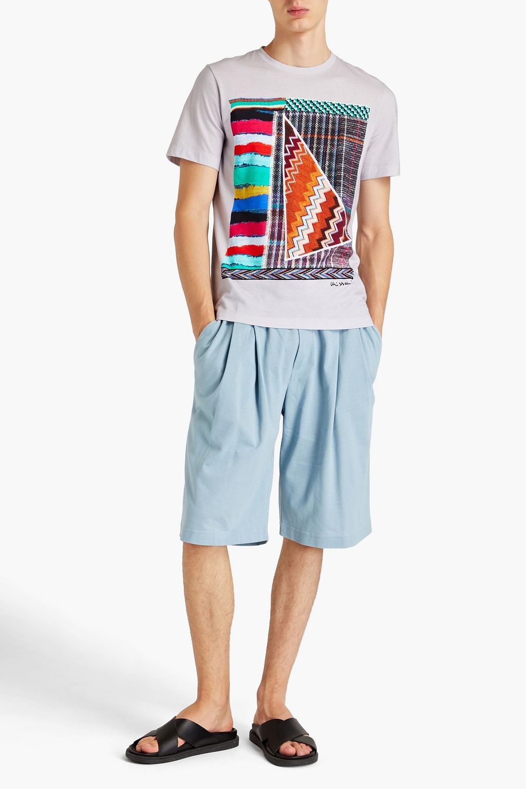 MISSONI Printed cotton-jersey T-shirt