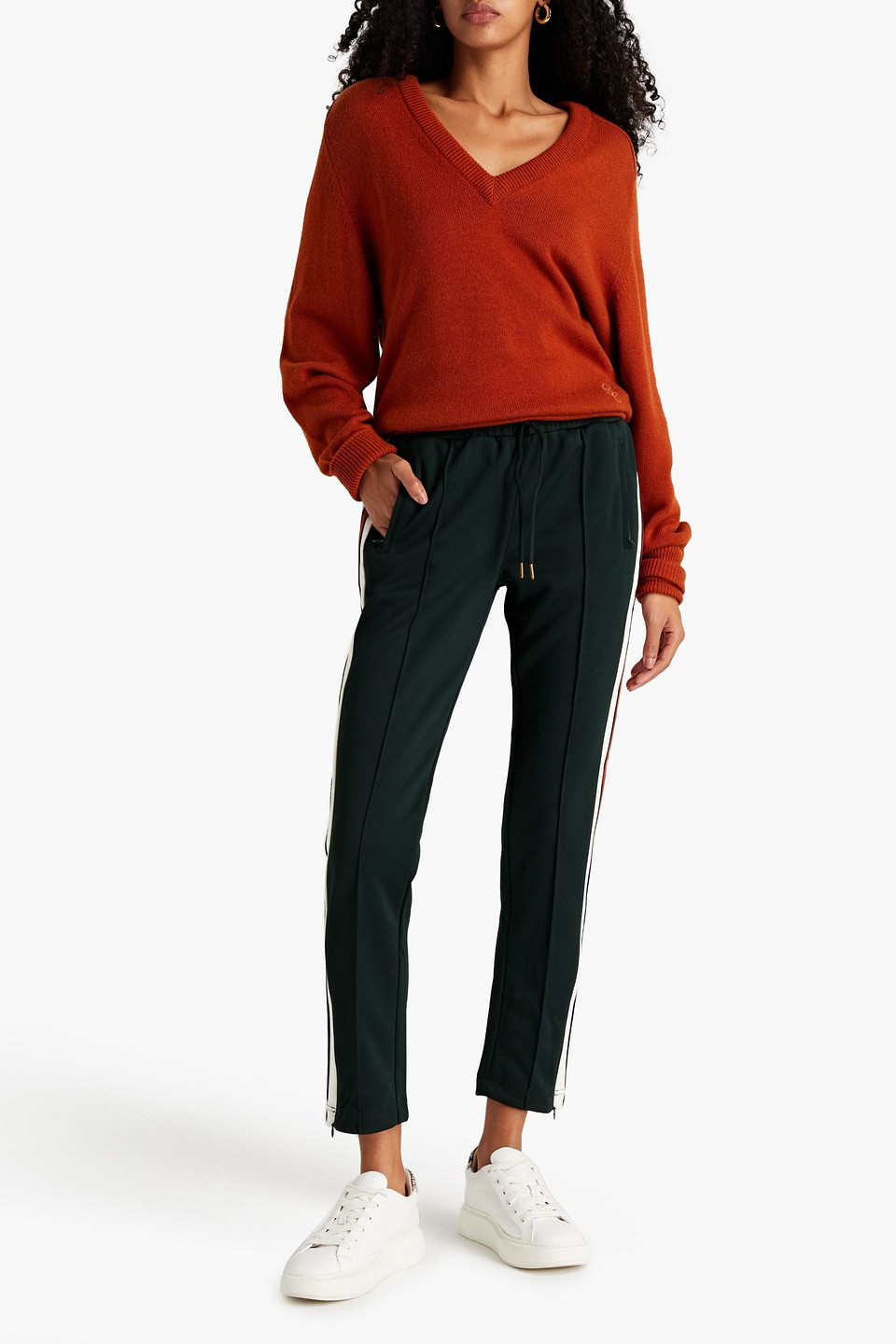 Love Stories Bailey Striped Jersey Track Trousers In Black