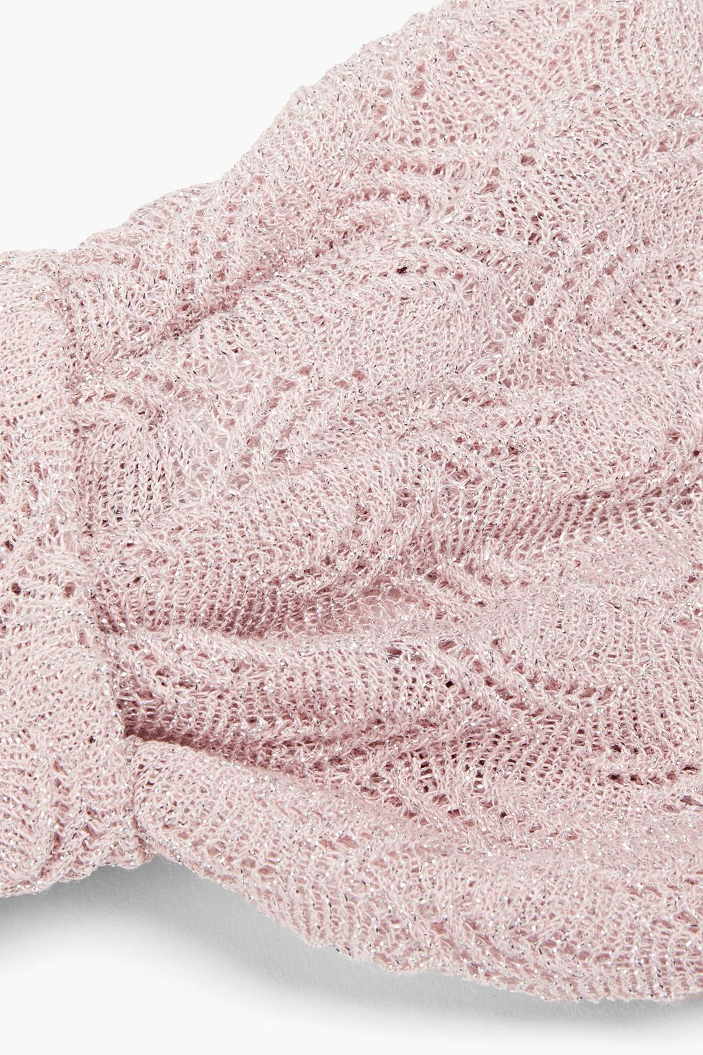 MISSONI Twisted metallic crochet-knit headband