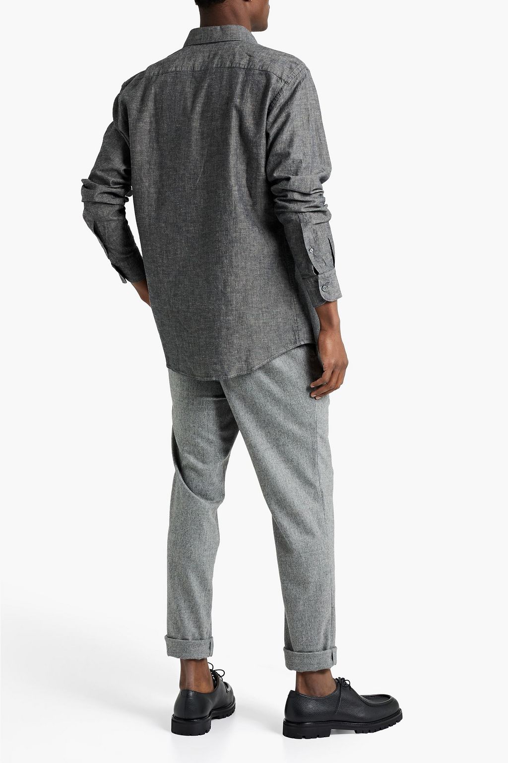 ZEGNA Mélange cotton and linen-blend shirt