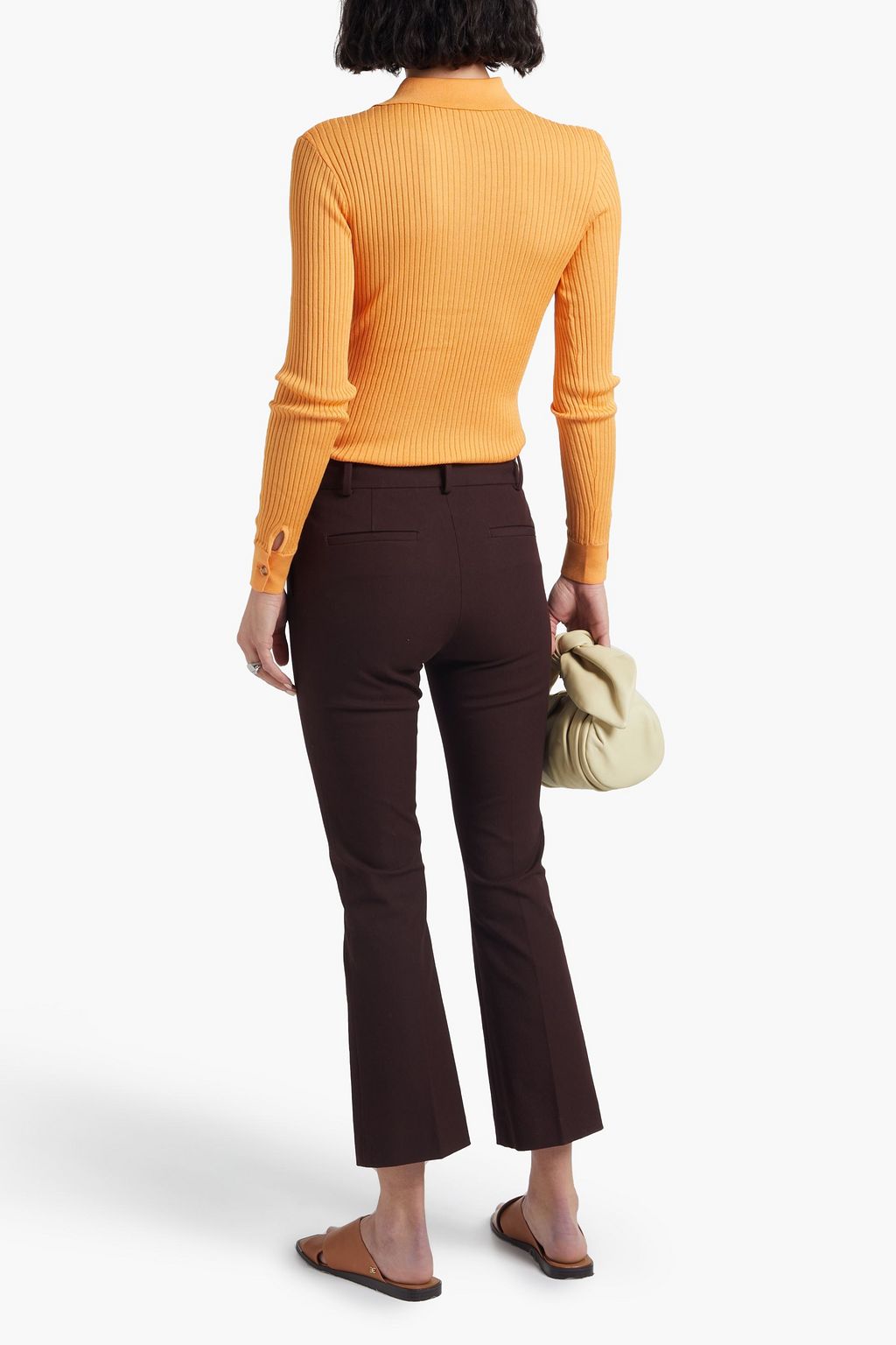 FRAME Le Crop Mini Boot stretchcotton twill bootcut pants THE