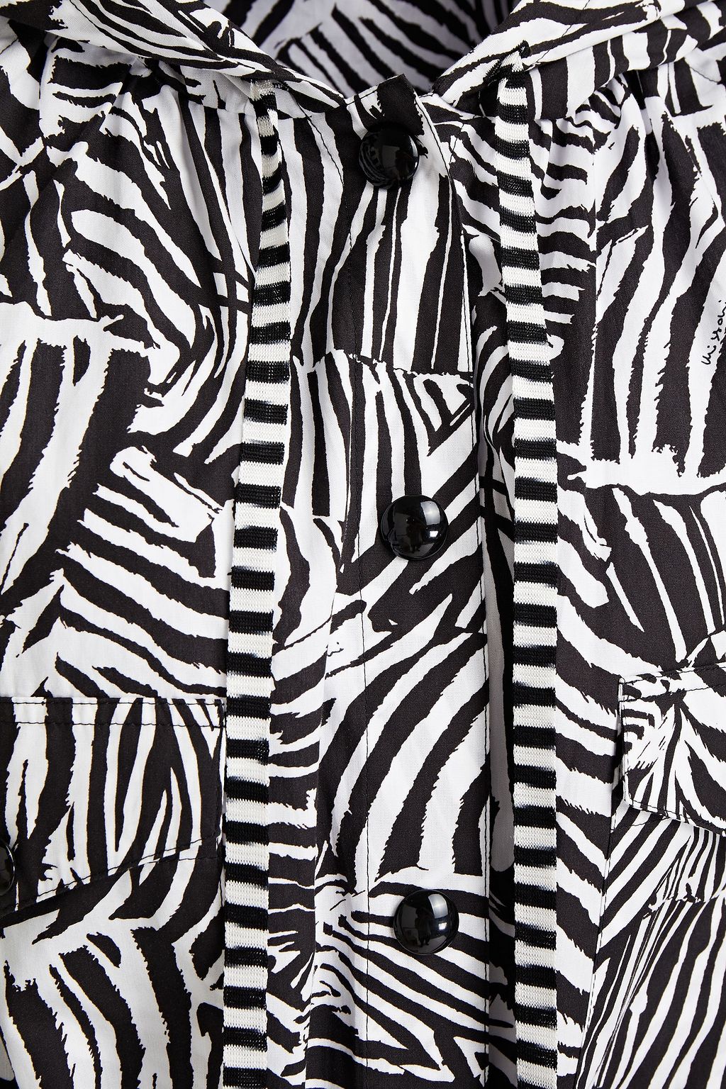 MISSONI Zebra-print cotton hooded jacket