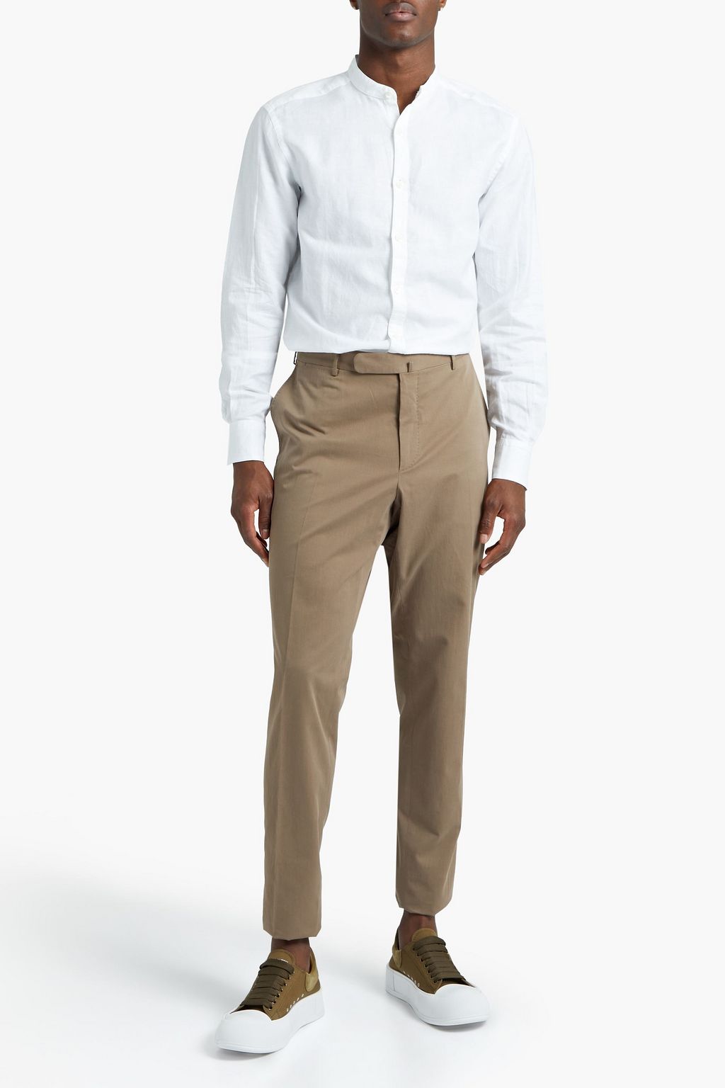 ZEGNA Cotton and linen-blend shirt