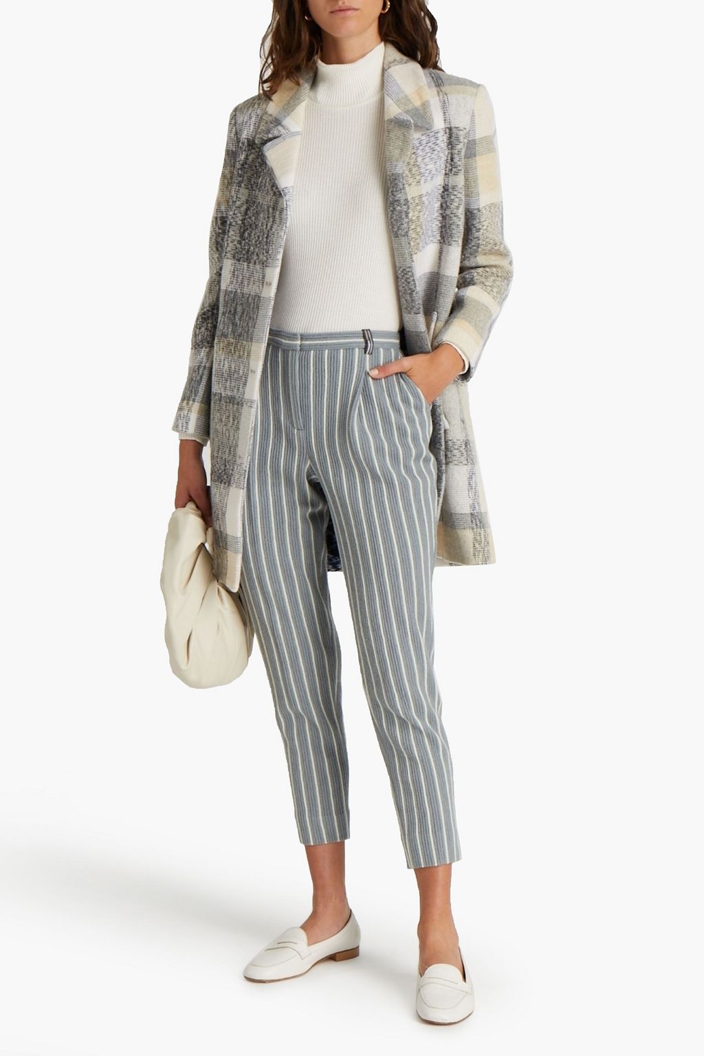 MISSONI Checked wool-blend coat