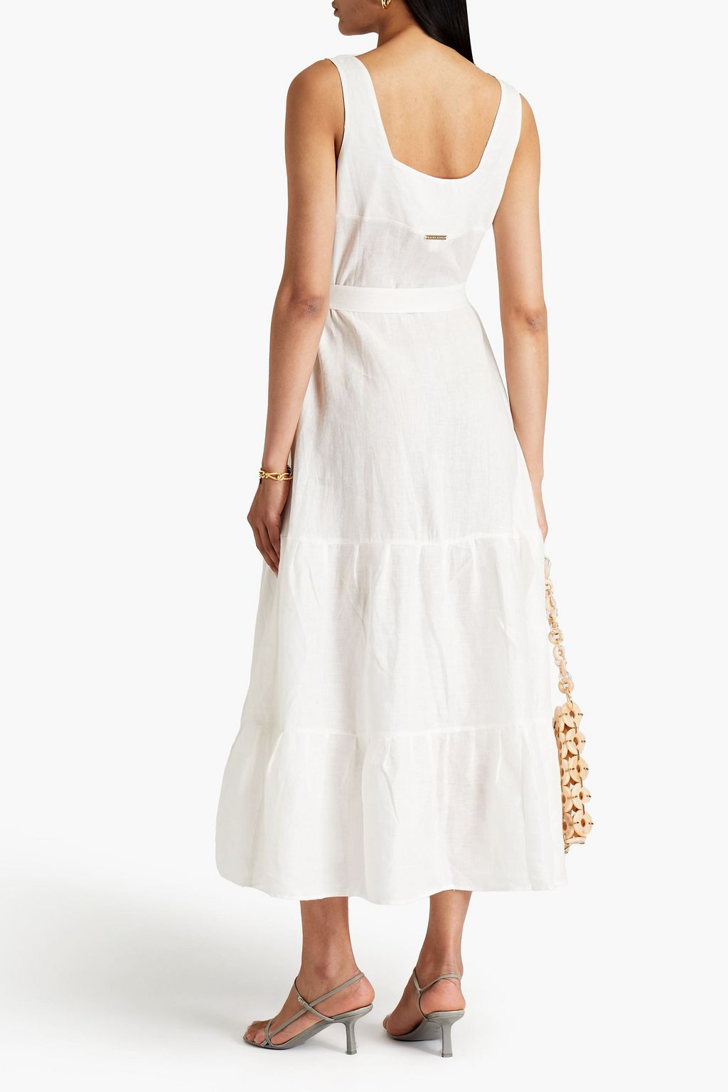 HEIDI KLEIN Gathered linen midi dress