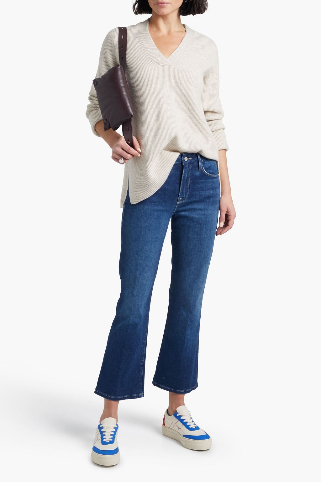 FRAME Le Cropped Mini Boot mid-rise bootcut jeans