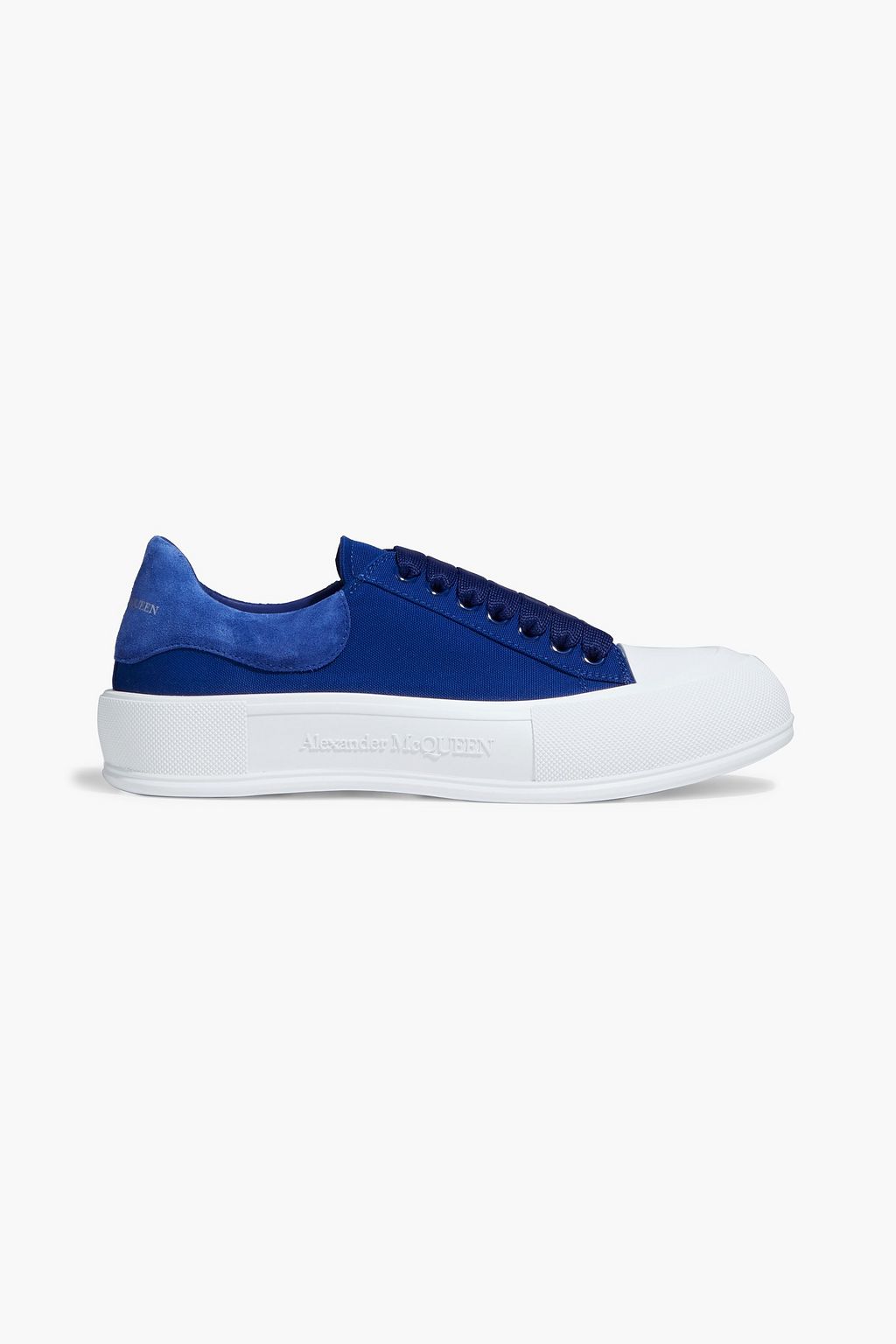 blue suede platform sneakers