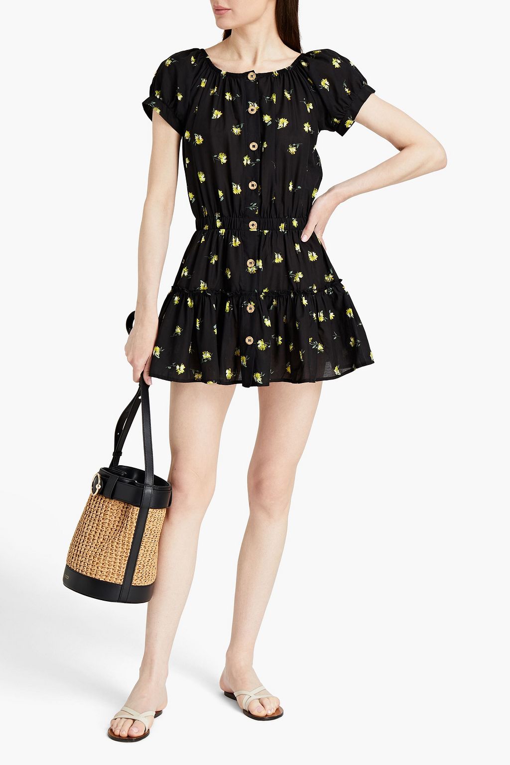 EBERJEY Nostalgia Gardens floral-print cotton coverup