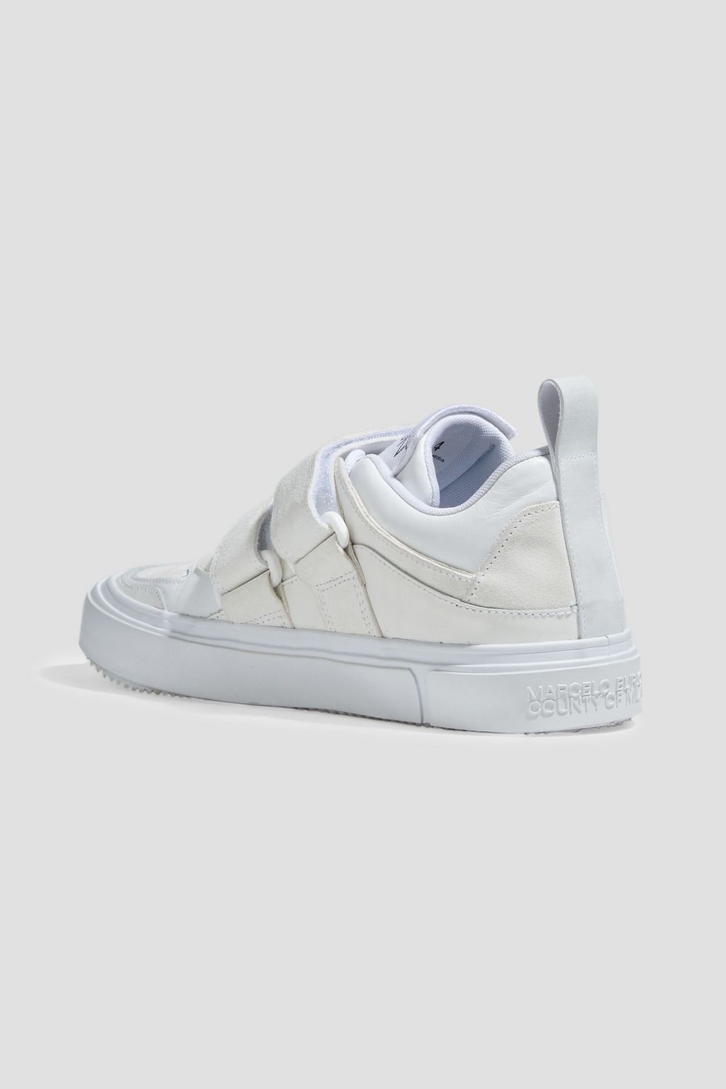 MARCELO BURLON Leather and suede sneakers