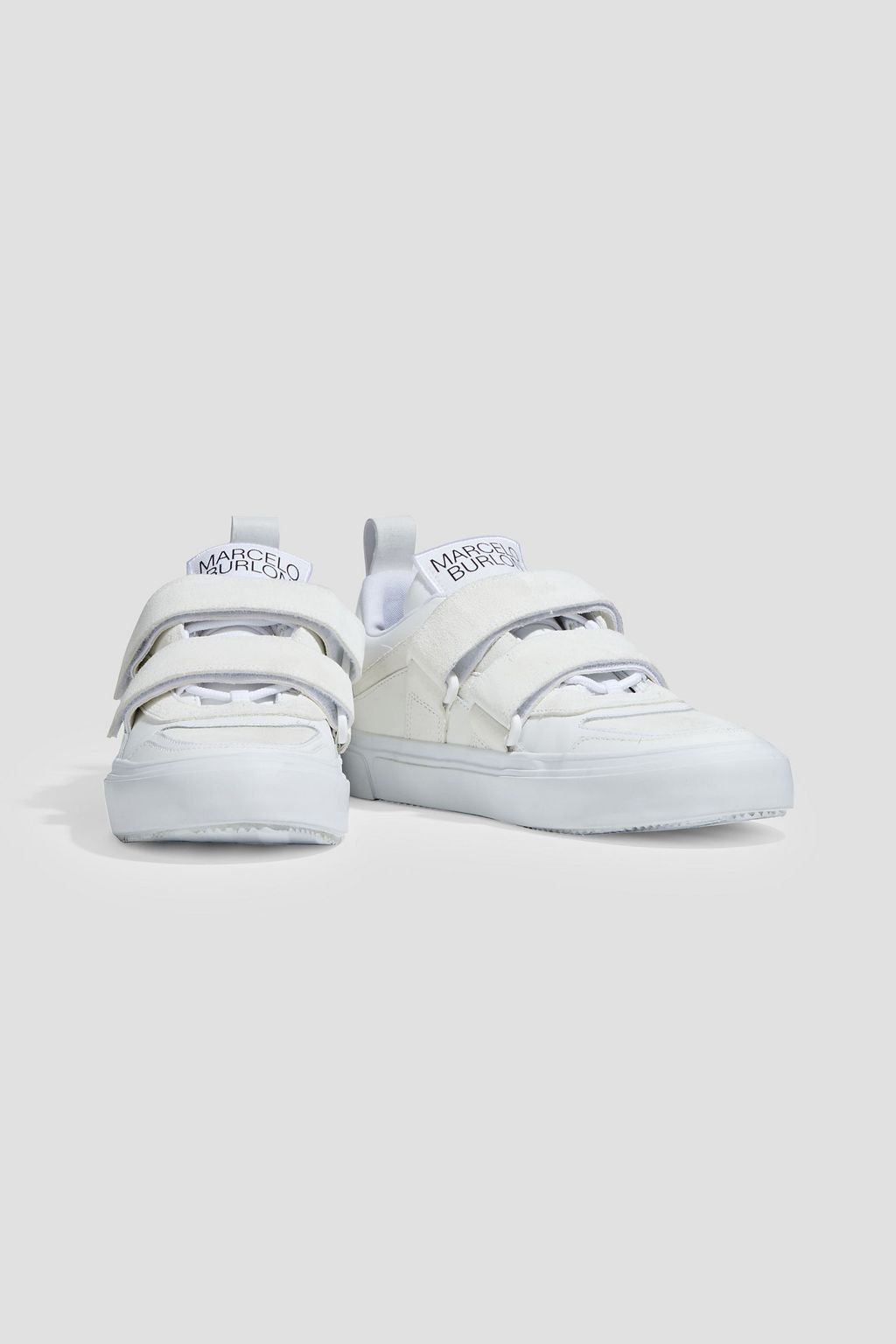 MARCELO BURLON Leather and suede sneakers