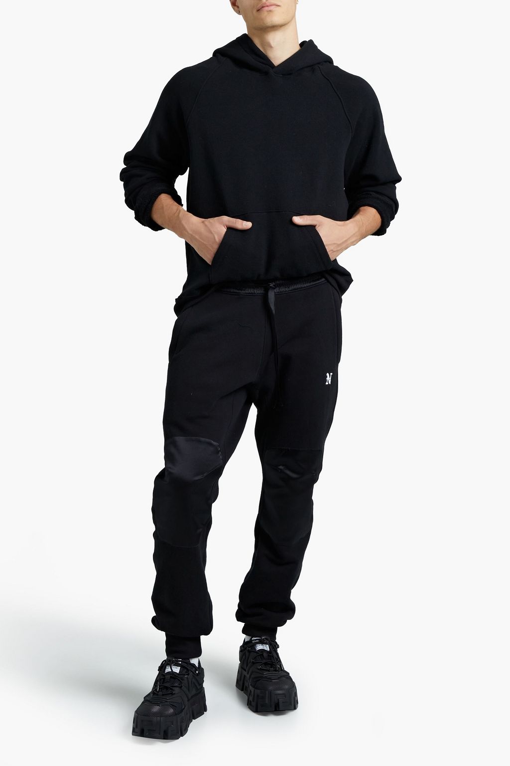 NAHMIAS Embroidered French cotton-terry hoodie