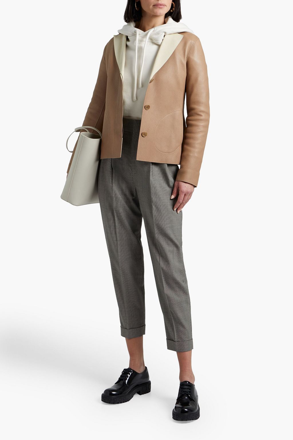 LORO PIANA Aubrey pebbled-leather jacket
