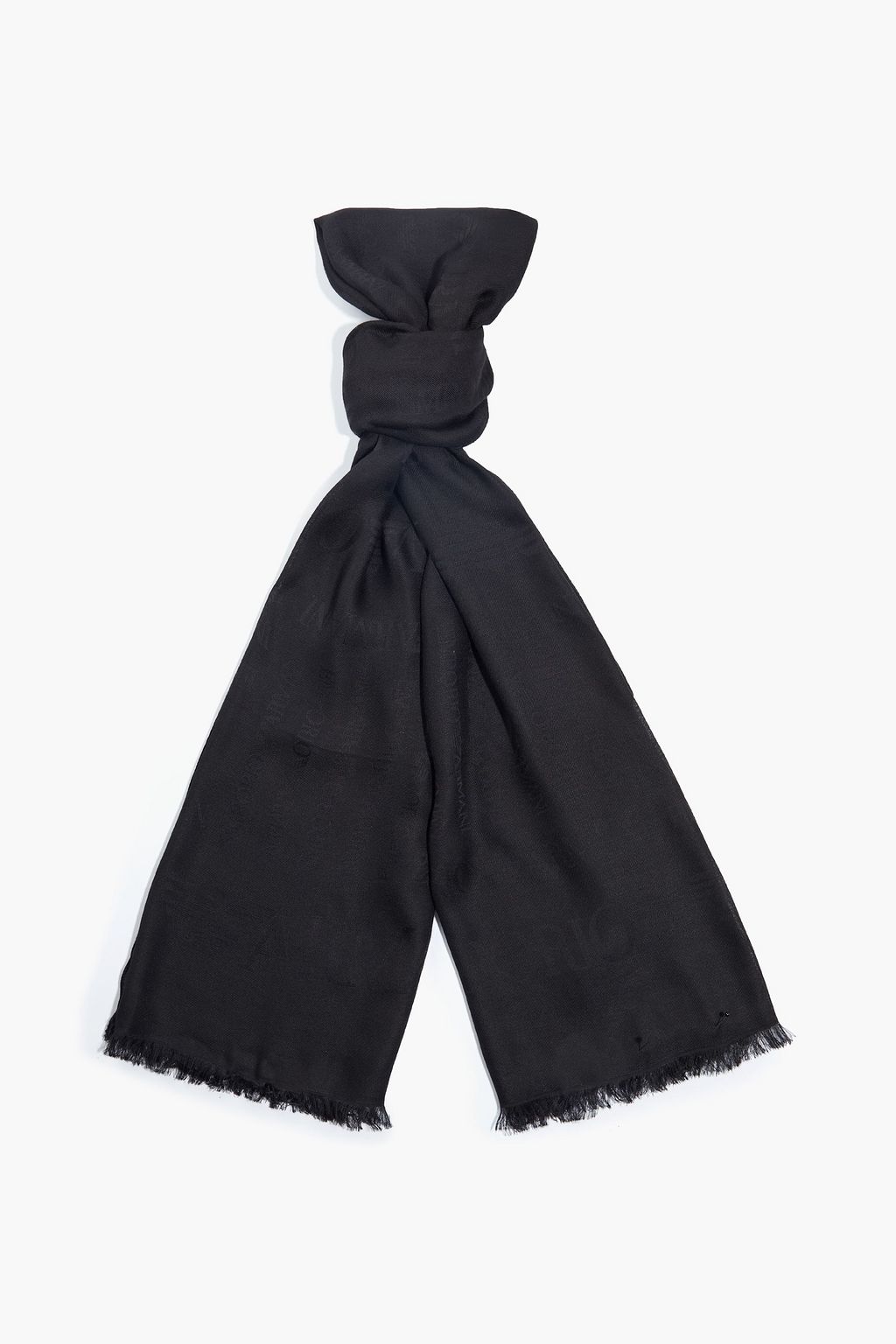 Frayed modal blend scarf
