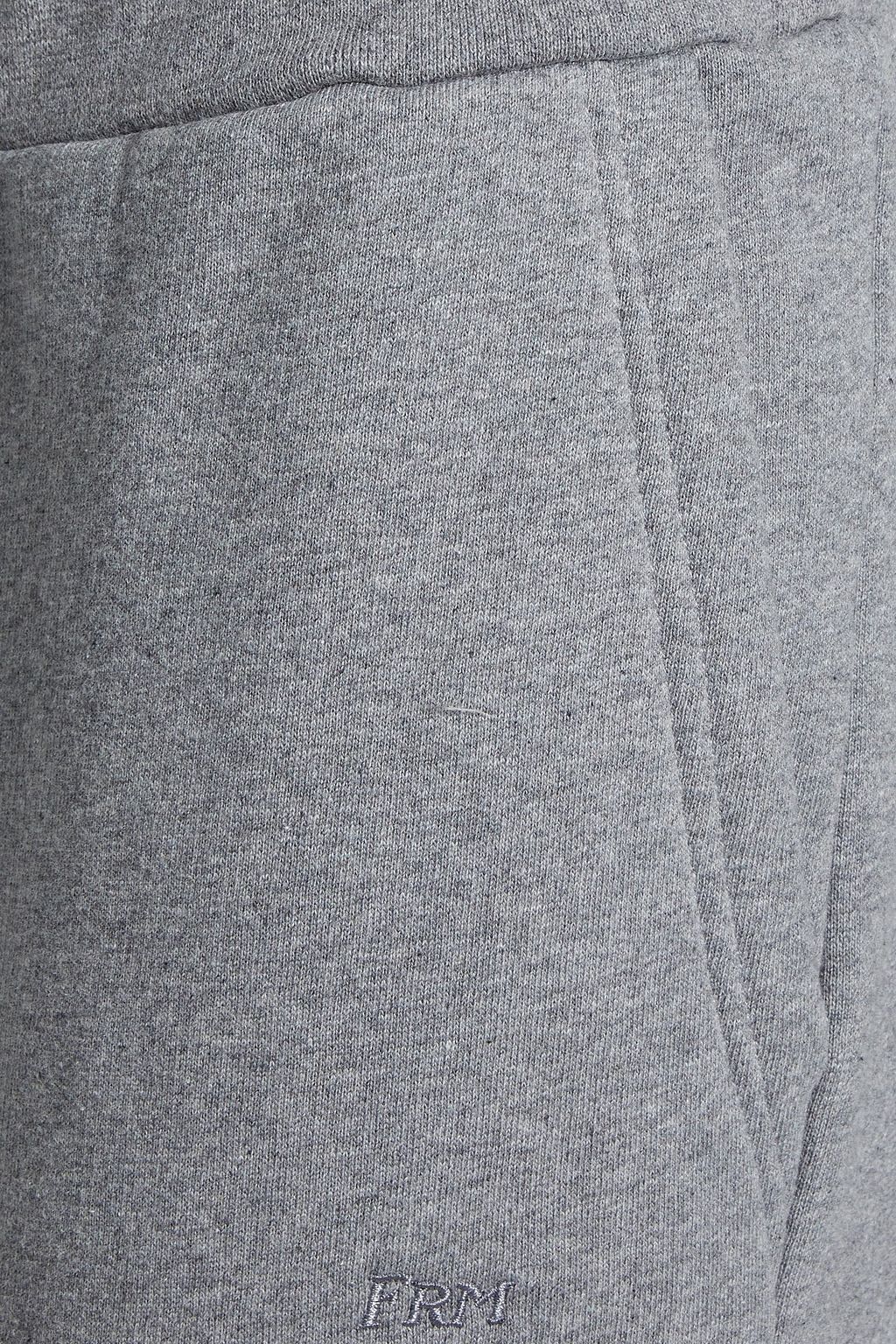 FRAME Standard mélange cotton-blend fleece track pants