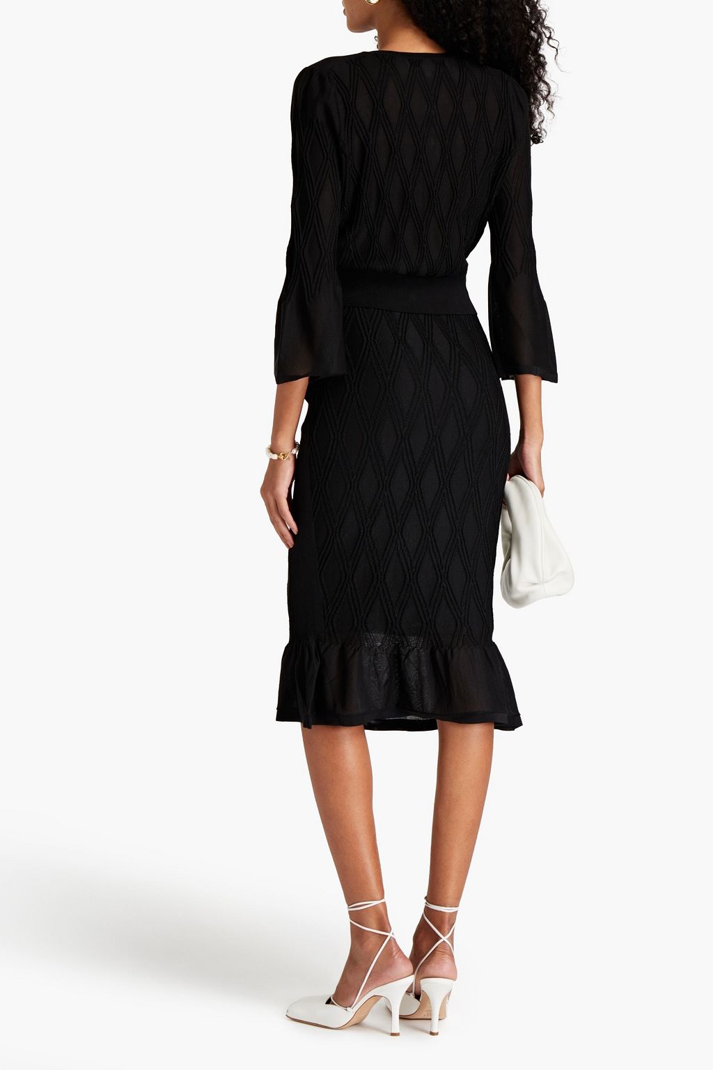 DIANE VON FURSTENBERG Pointelle-knit cardigan
