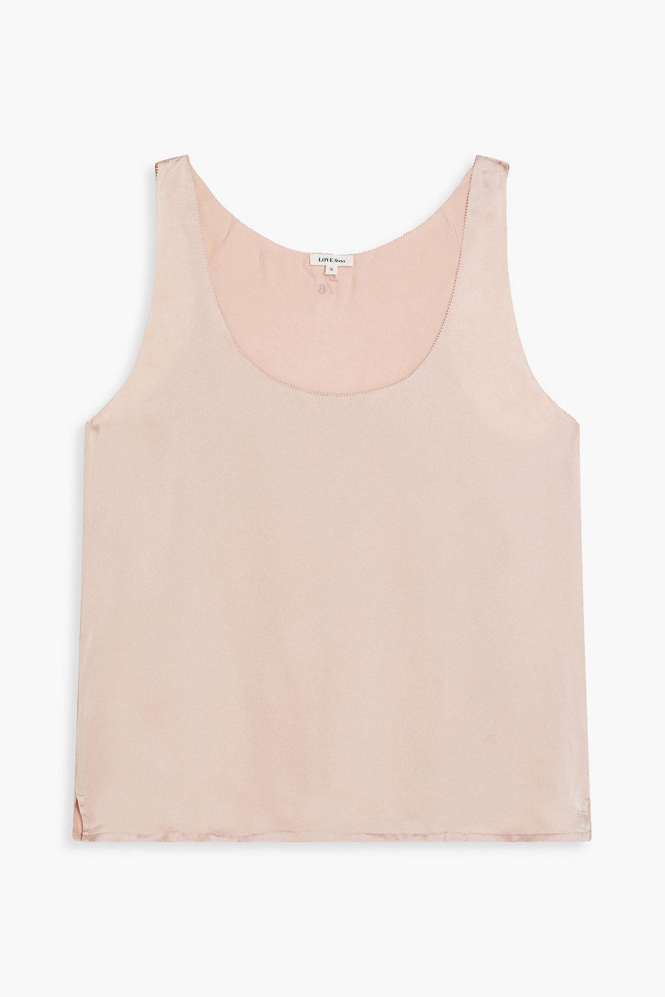 Love Stories Erin Silk-charmeuse Pyjama Top In Pink