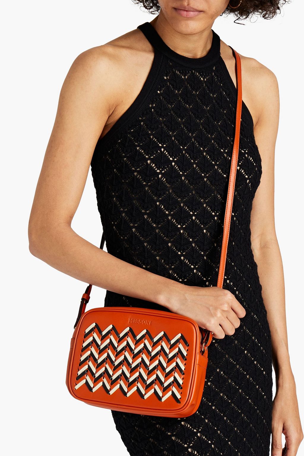 MISSONI Woven leather shoulder bag