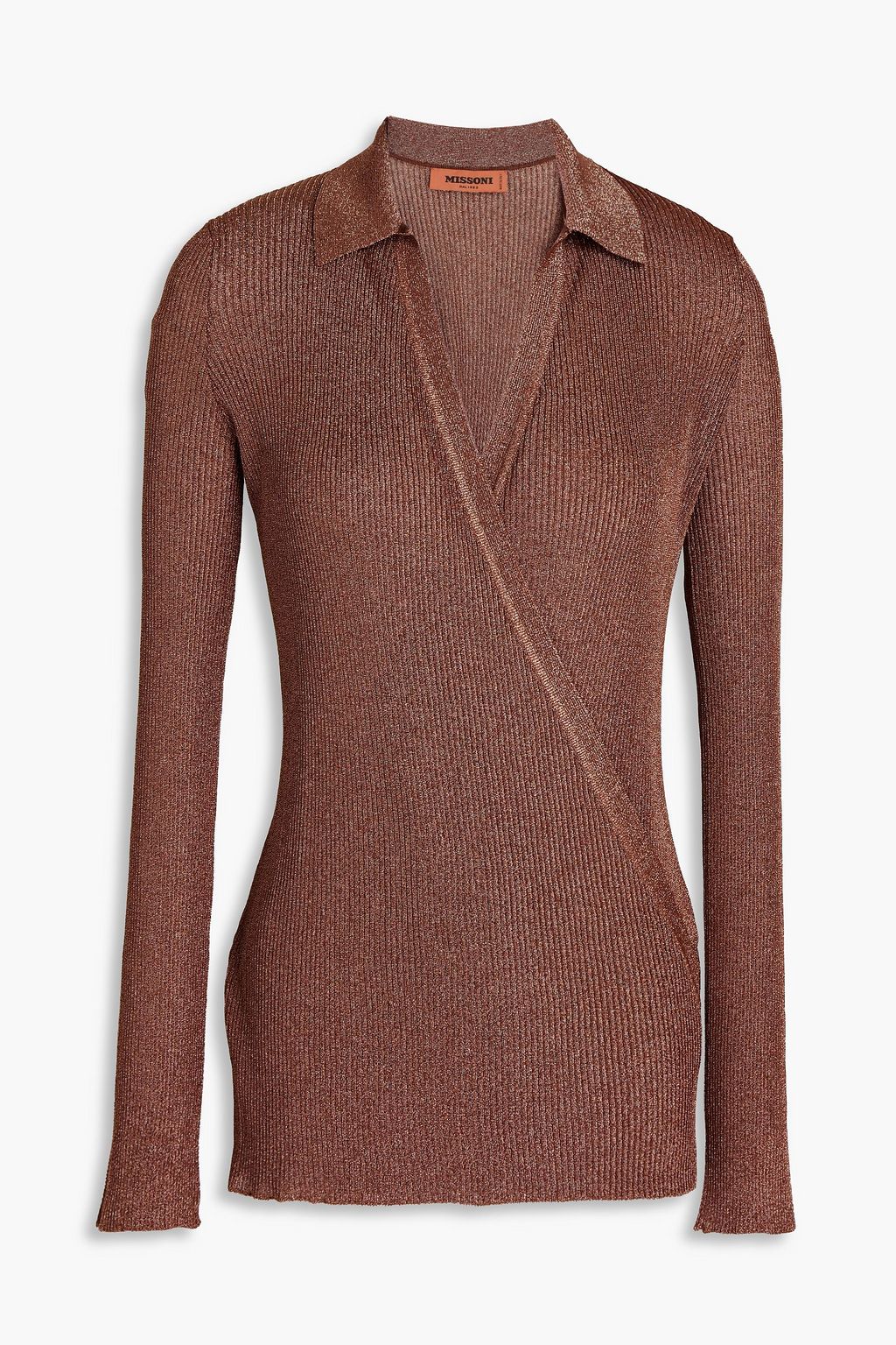 metallic ribbed-knit sweater | MISSONI 