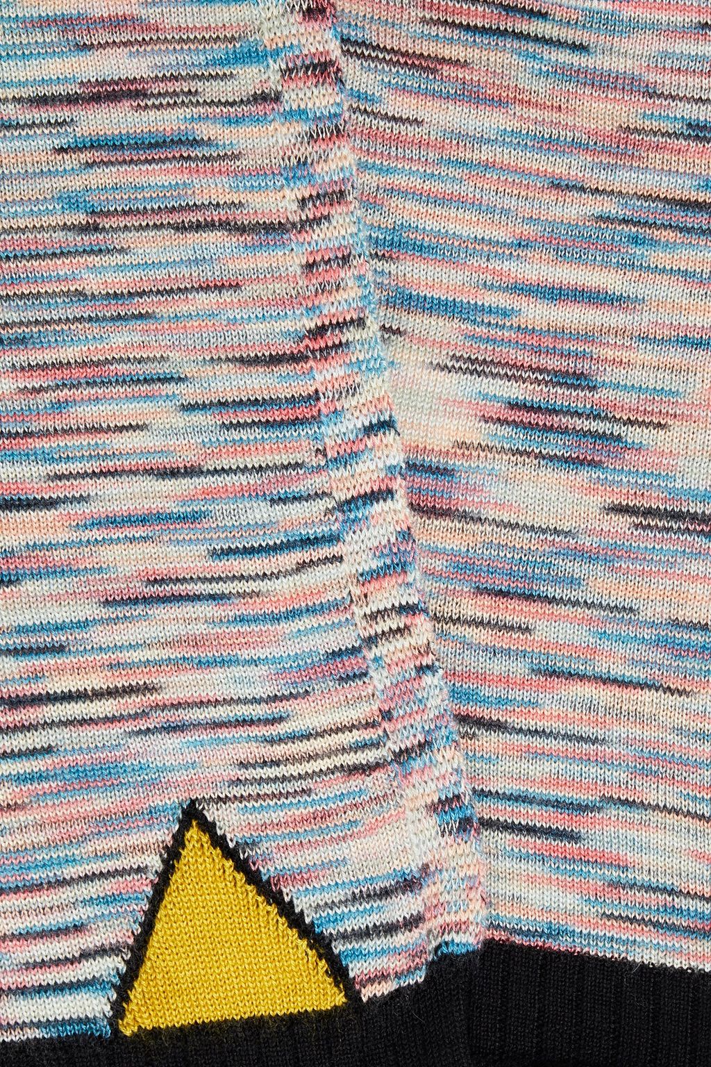 MISSONI Space-dyed wool and cashmere-blend scarf