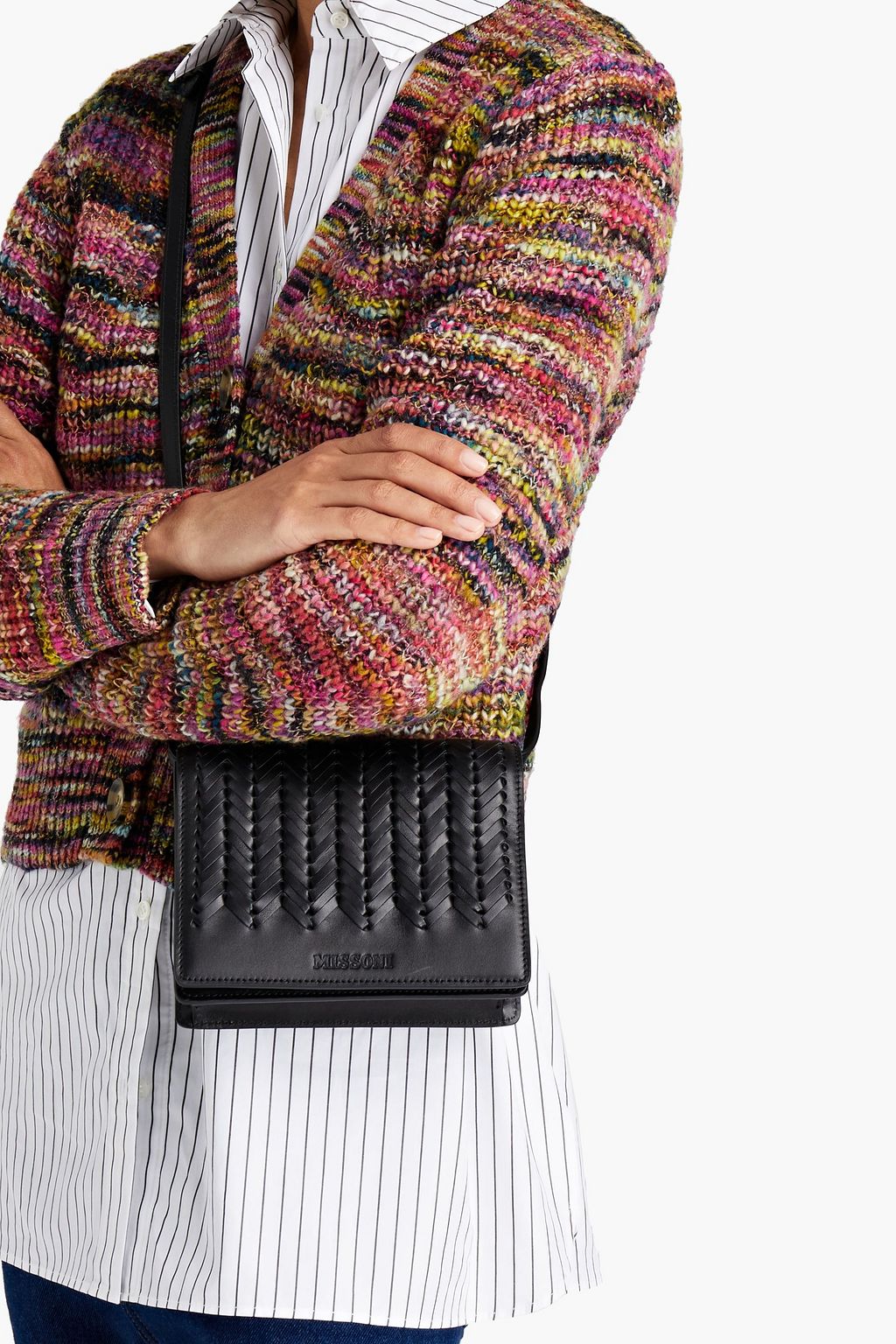 MISSONI Woven leather shoulder bag