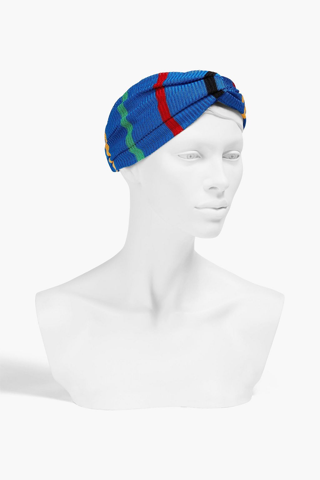 MISSONI Twisted striped crochet-knit headband