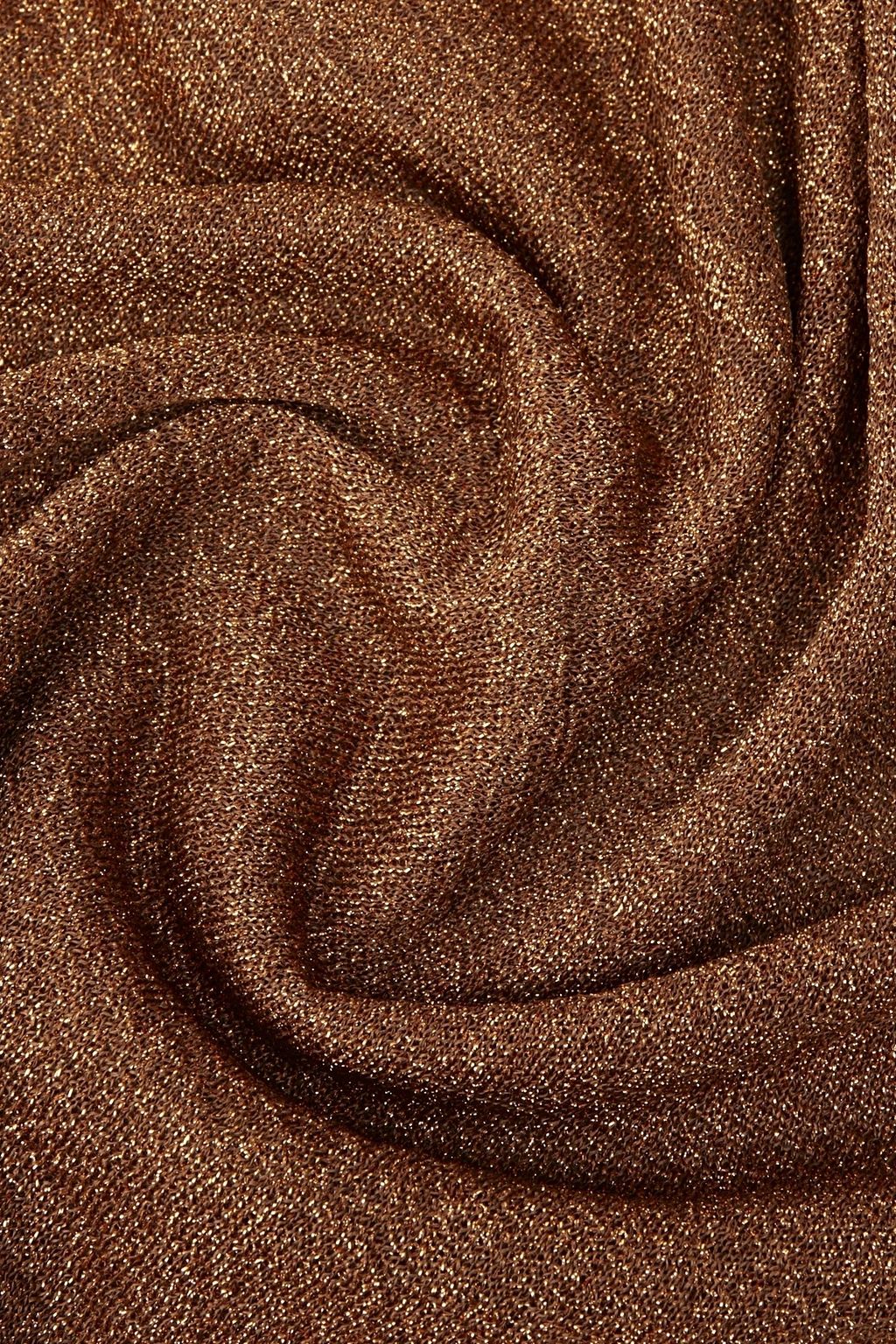 MISSONI Schal aus Metallic-Häkelstrick