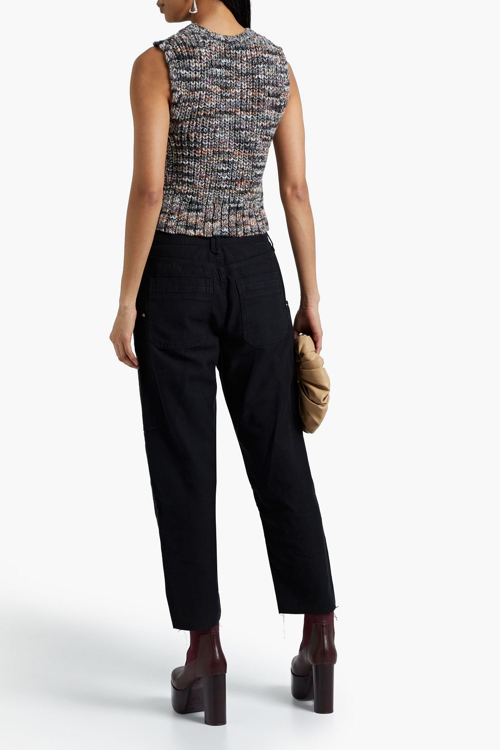 FRAME Cropped cotton tapered pants