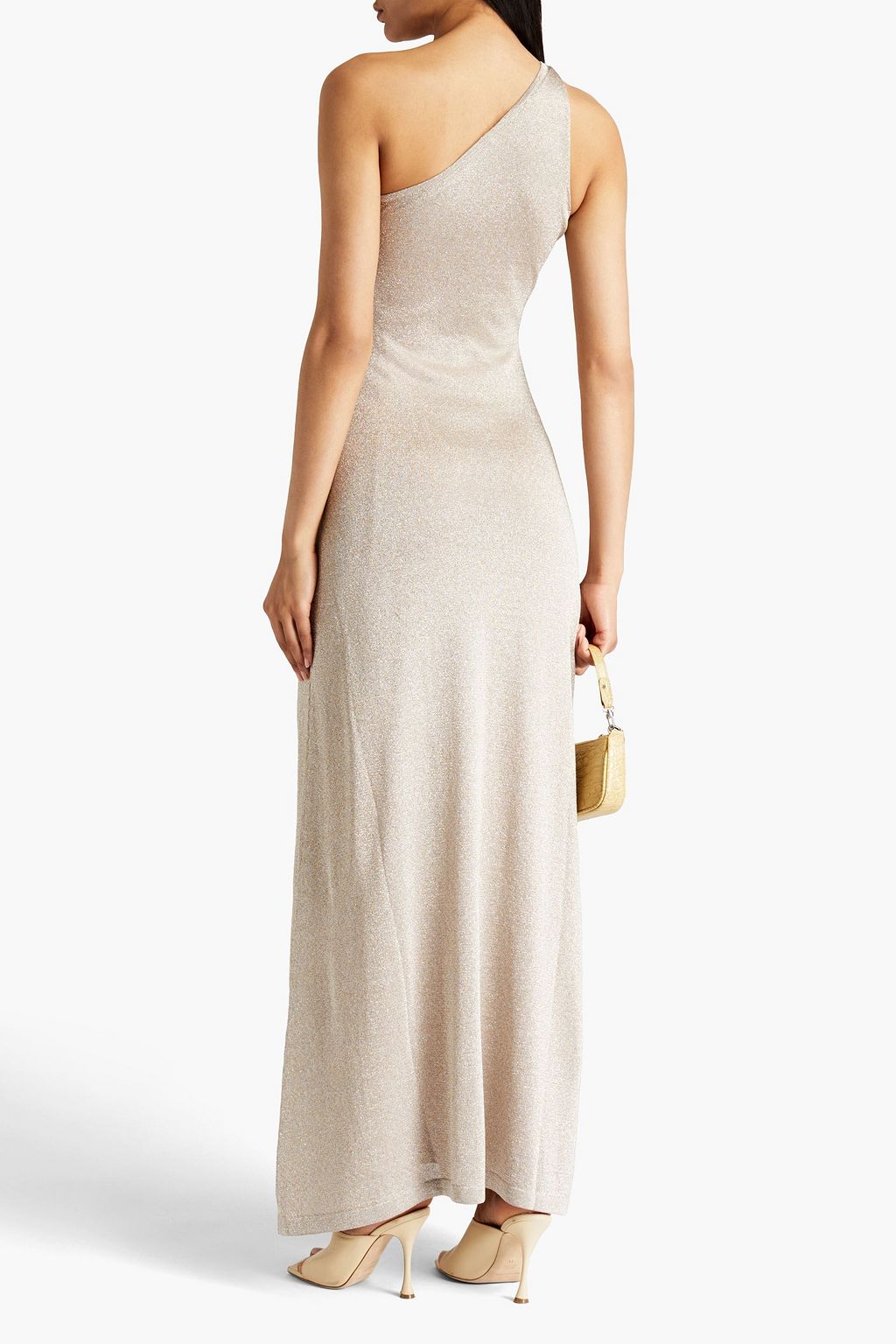 MISSONI Oneshoulder metallic knitted gown THE