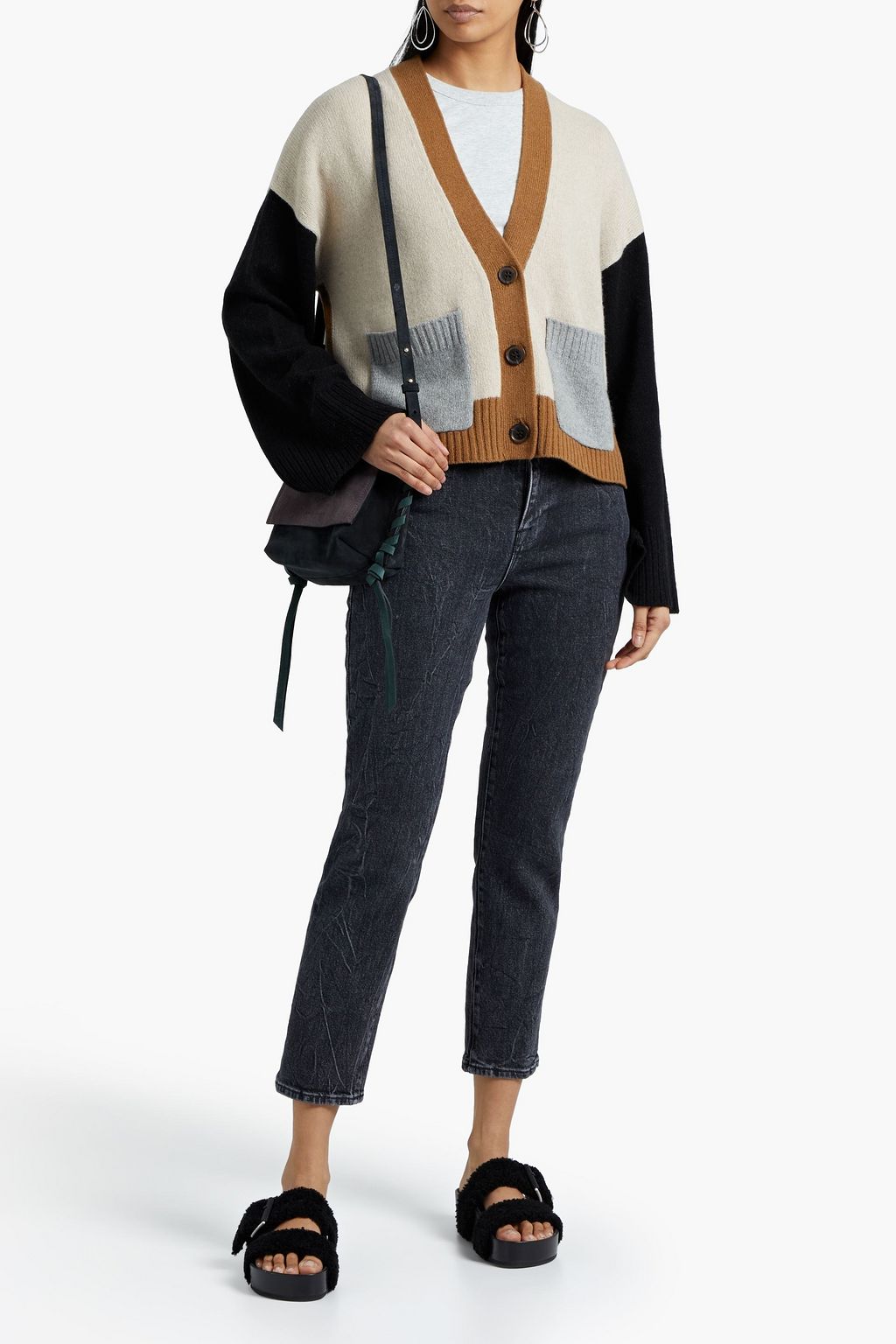 FRAME Le High Straight faded high-rise straight-leg jeans